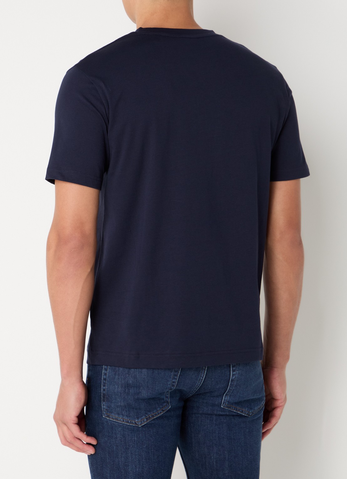 Gant T-shirt met logo - achterkant donkerblauw