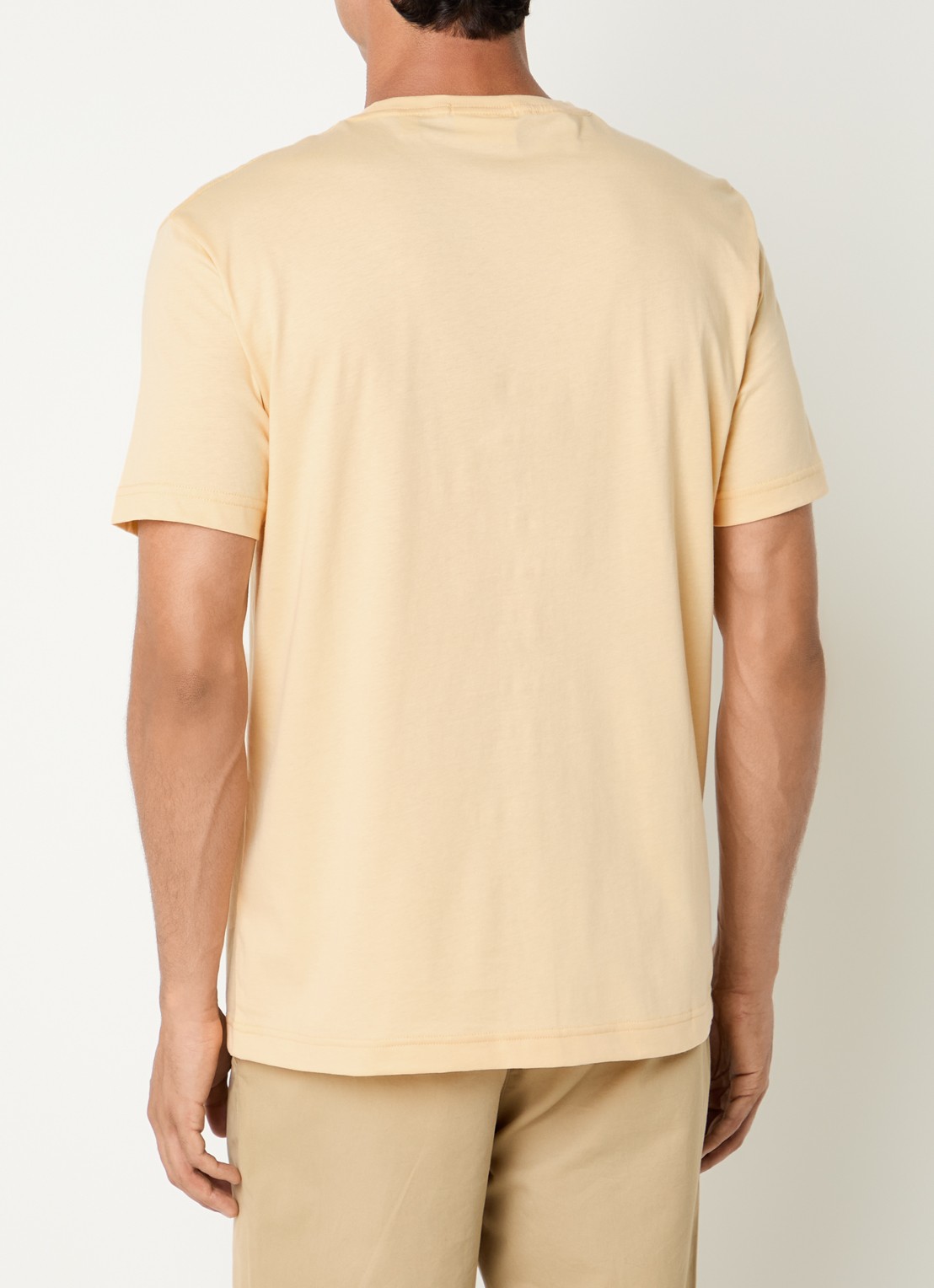Gant T-shirt met logo - achterkant 4 lichtgeel