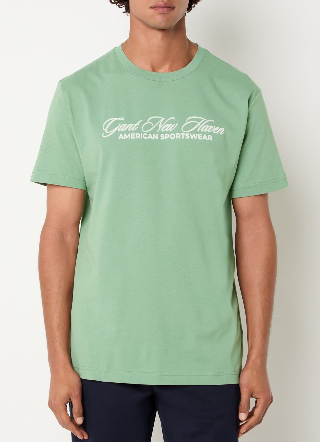 Gant T-shirt met print - detail 4 lichtgroen