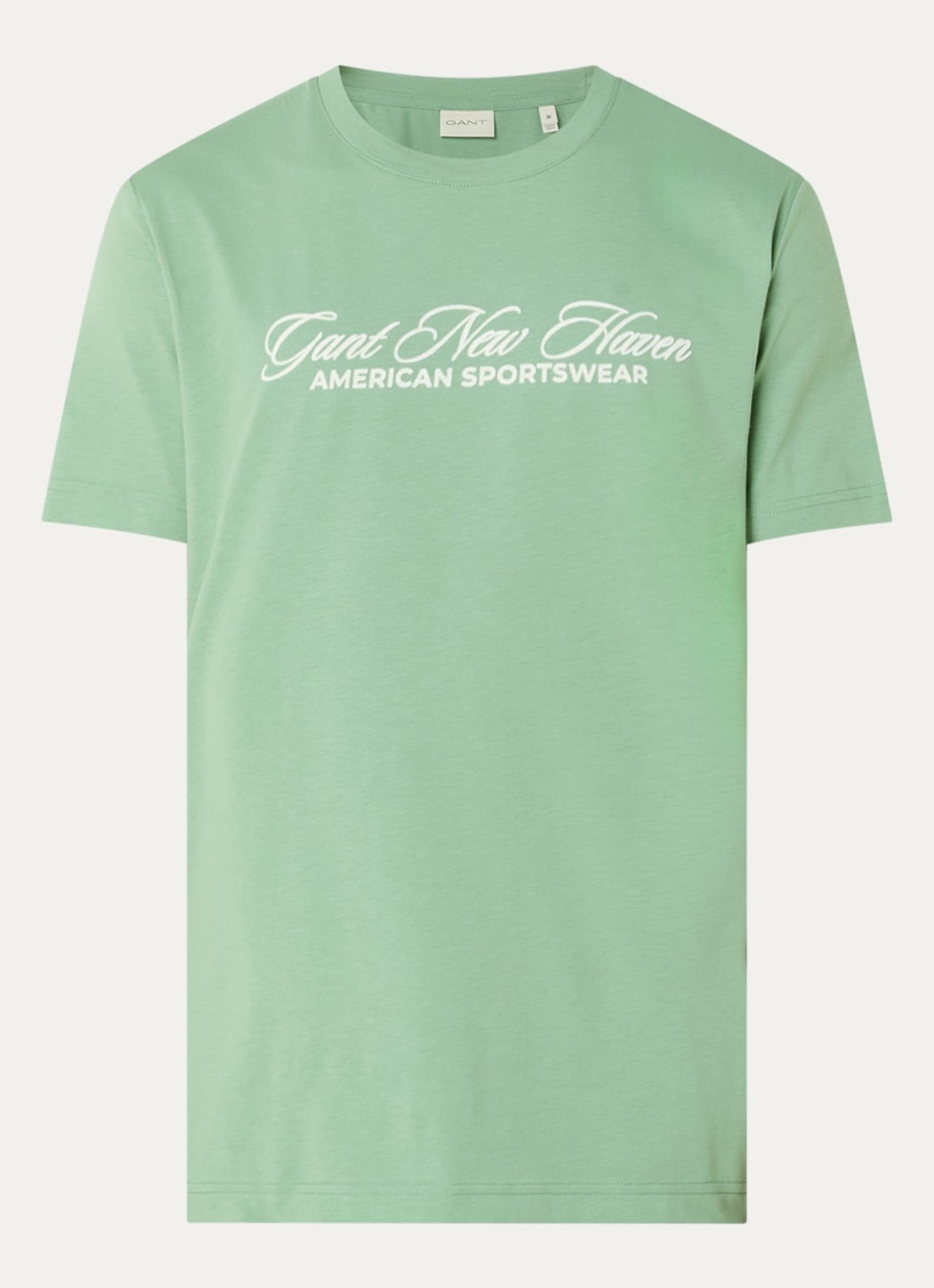 Gant T-shirt met print - voorkant lichtgroen