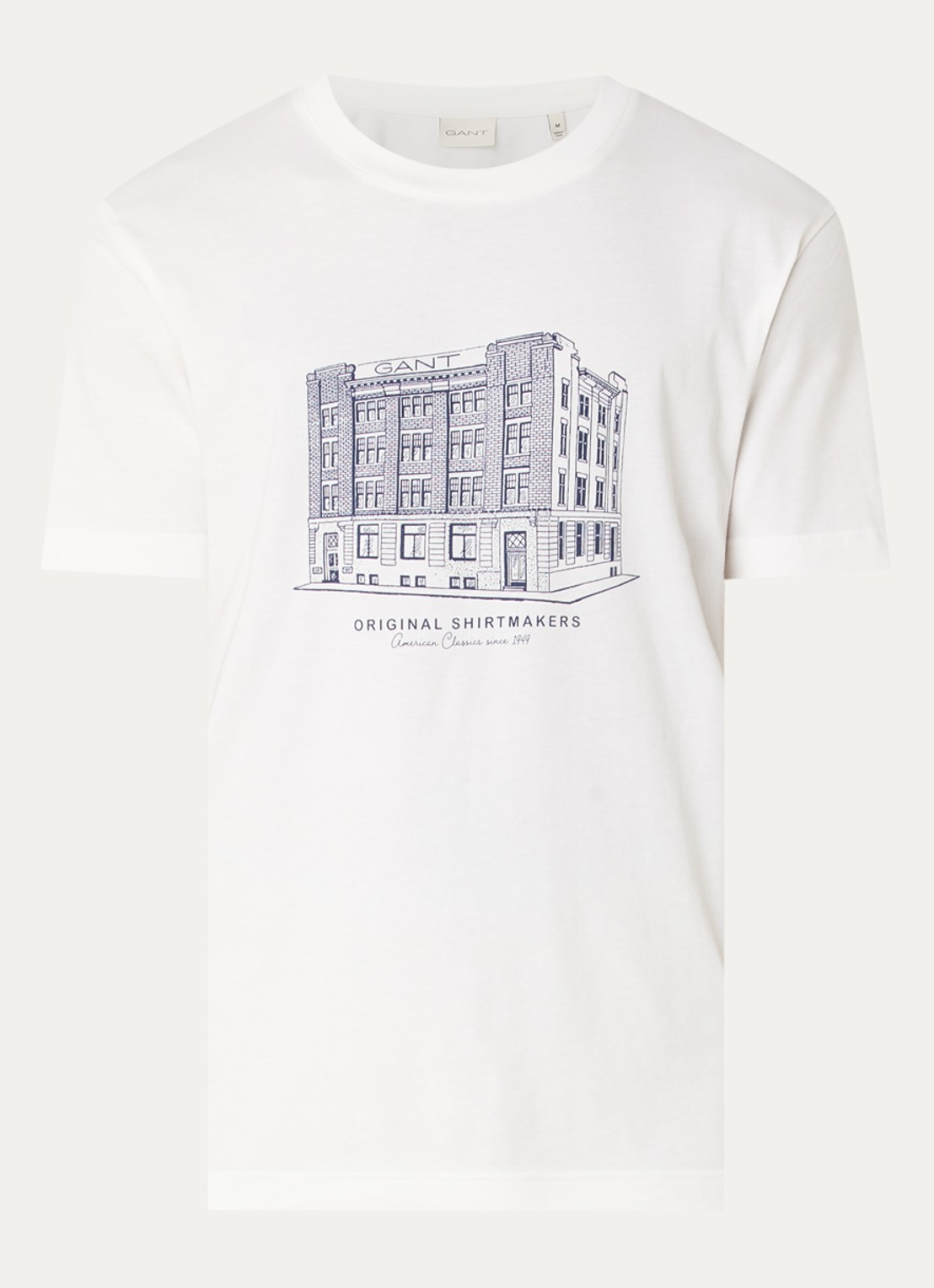 Gant T-shirt met print - voorkant 3 wit