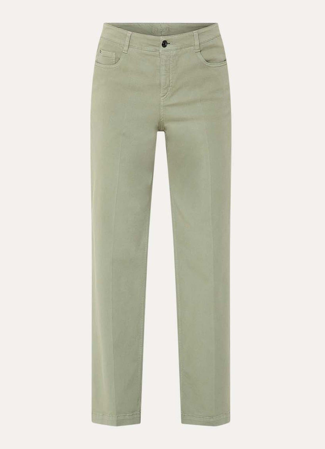 Gardeur Feliza mid waist loose fit jeans met gekleurde wassing - voorkant 2 khaki
