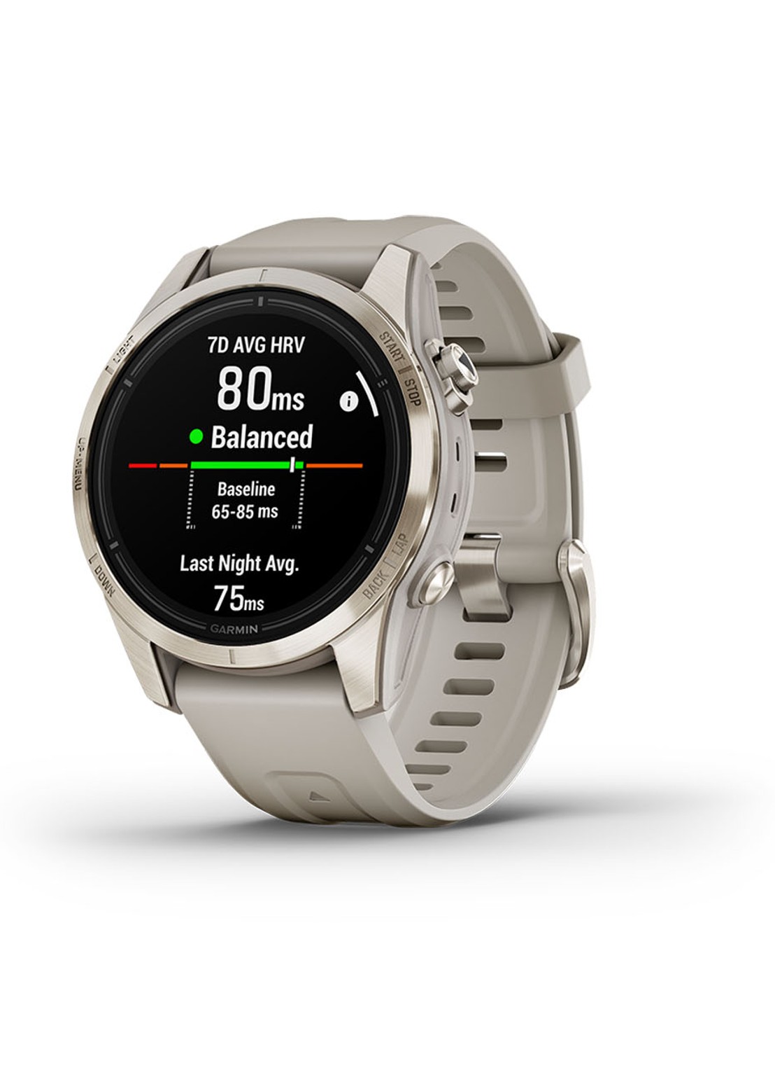 Garmin Epix Pro horloge 42 mm met saffierglas - voorkant 2 goud