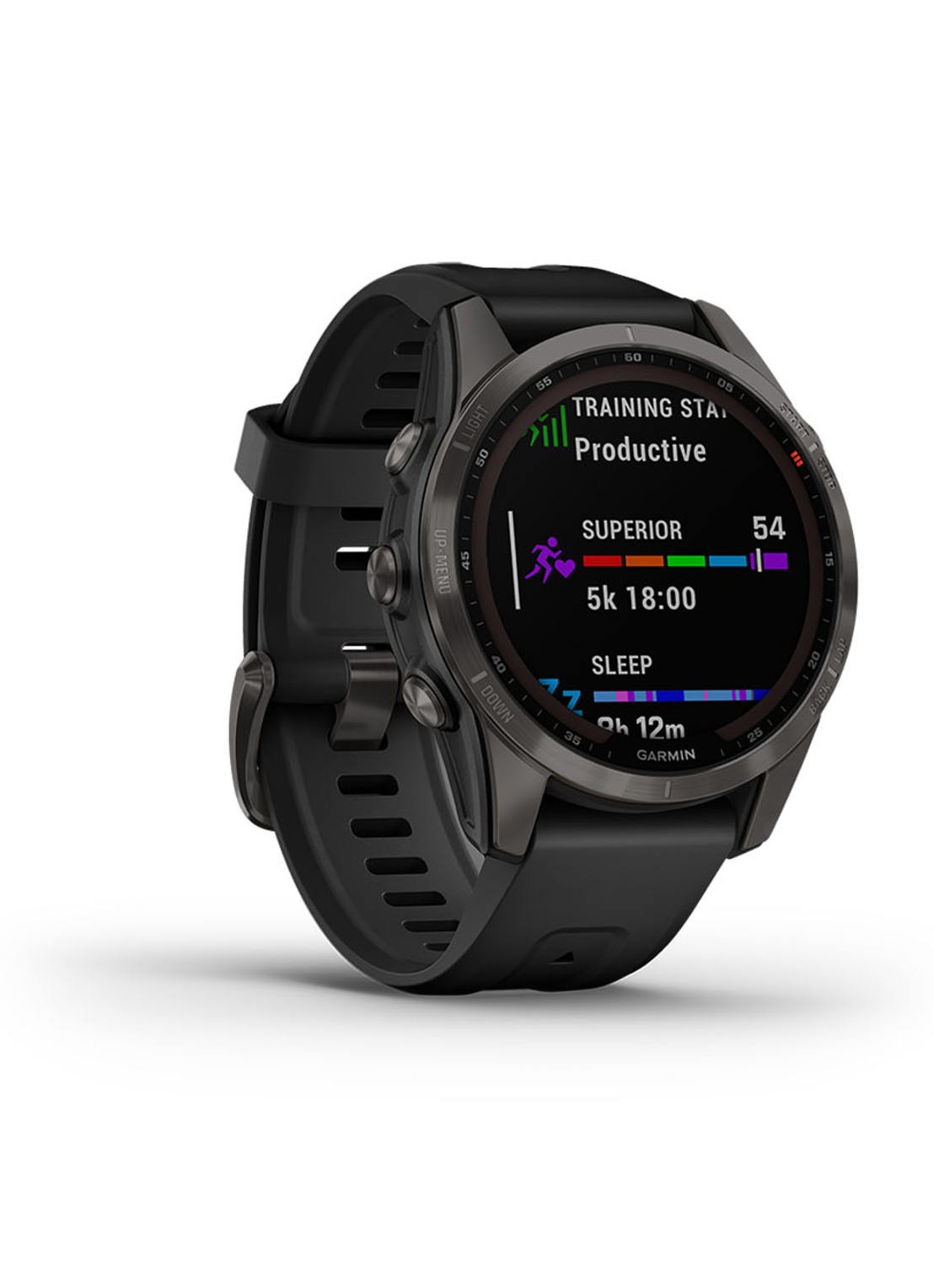Garmin Fenix 7S Sapphire Solar smartwatch 42 mm - detail 4 antraciet