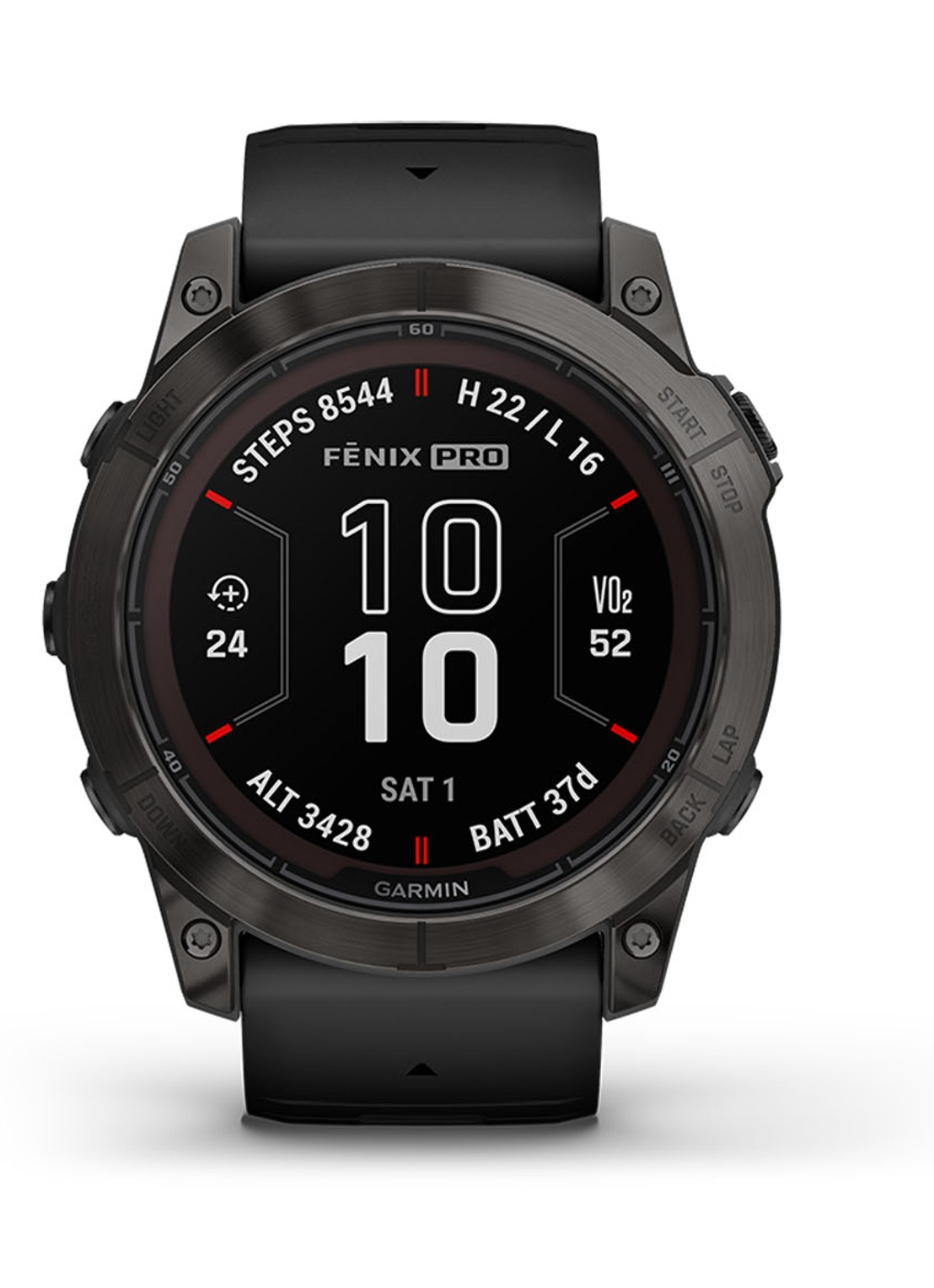 Garmin Fenix 7X Pro Sapphire Solar horloge 51 mm met saffierglas - voorkant zwart