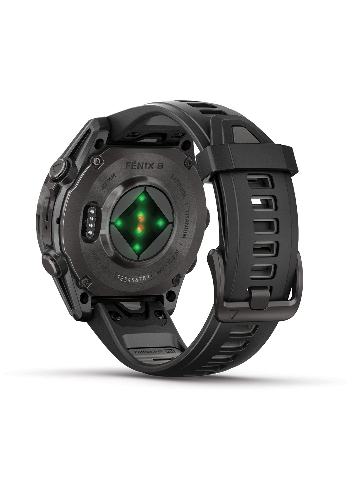 Garmin Fenix 8 43mm, AMOLED, saffier - detail 3 metallic
