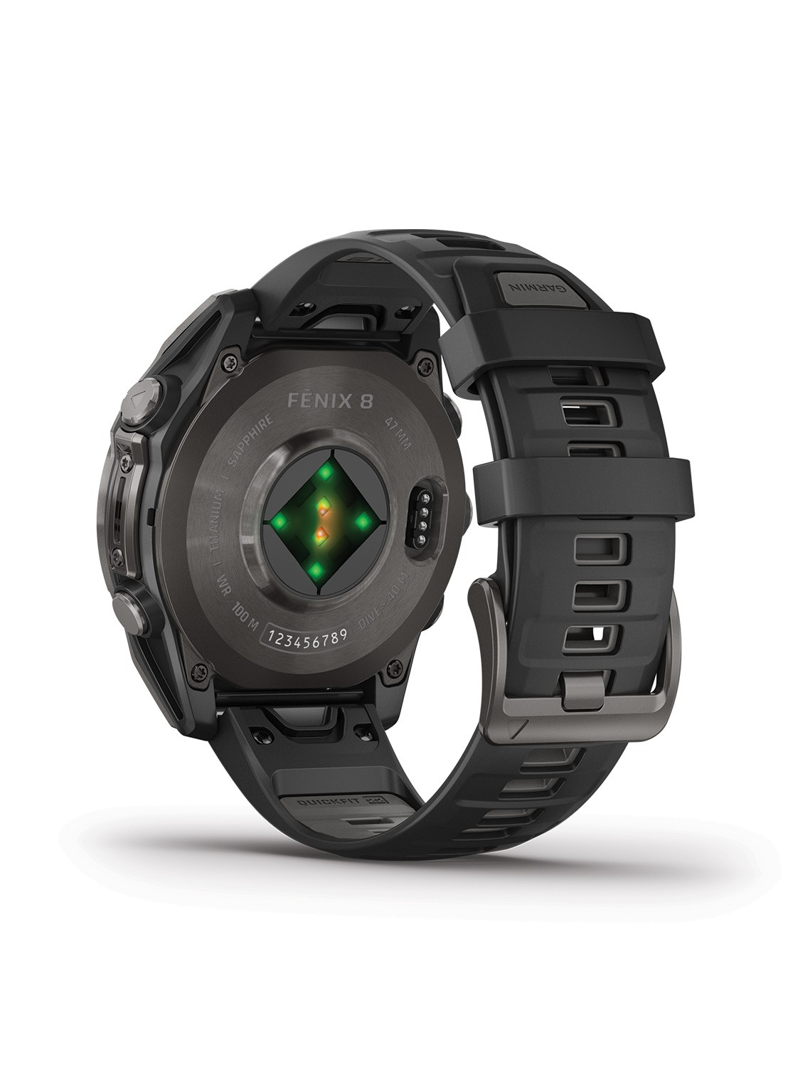 Garmin Fenix 8 47mm, AMOLED, saffier - detail 3 zwart
