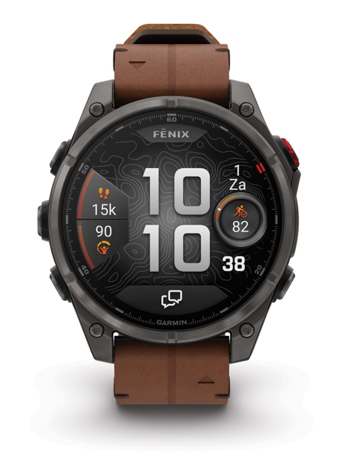 Garmin Fenix 8 Pro LTE smartwatch 47 mm, Saffierglas - voorkant zwart
