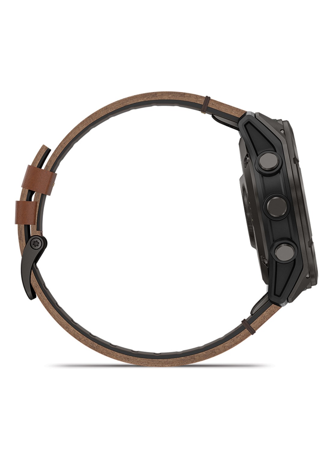 Garmin Fenix 8 Pro LTE smartwatch 51 mm, Saffierglas, Titanium met siliconen en lederen band - detail 5 zwart