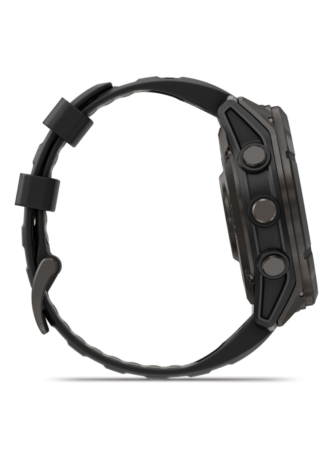 Garmin Fenix 8 Pro Microled LTE smartwatch 51 mm, Saffierglas, Titanium met siliconen band - detail 3 antraciet