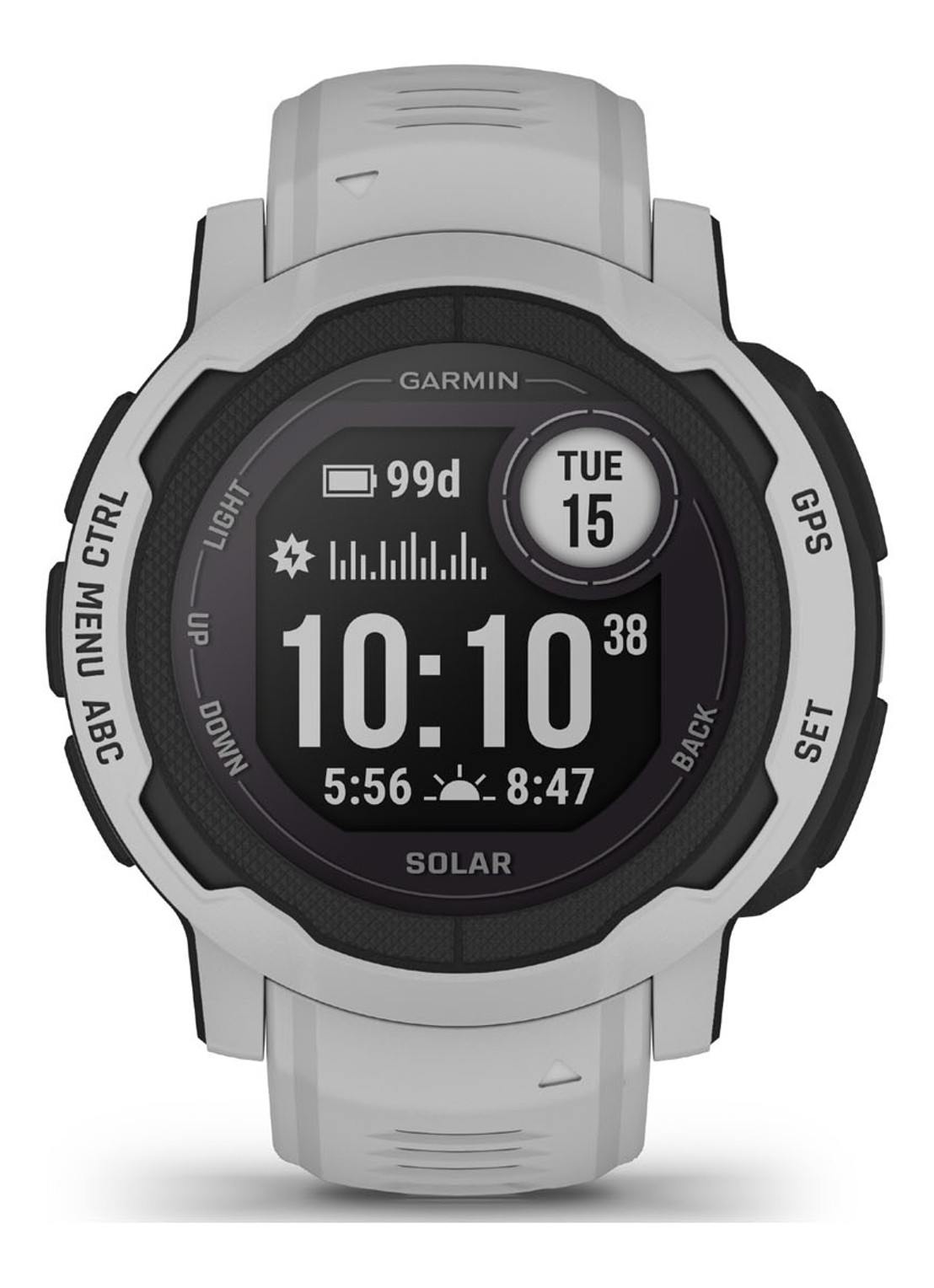 Garmin Instinct 2 Solar smartwatch 45 mm - voorkant grijs