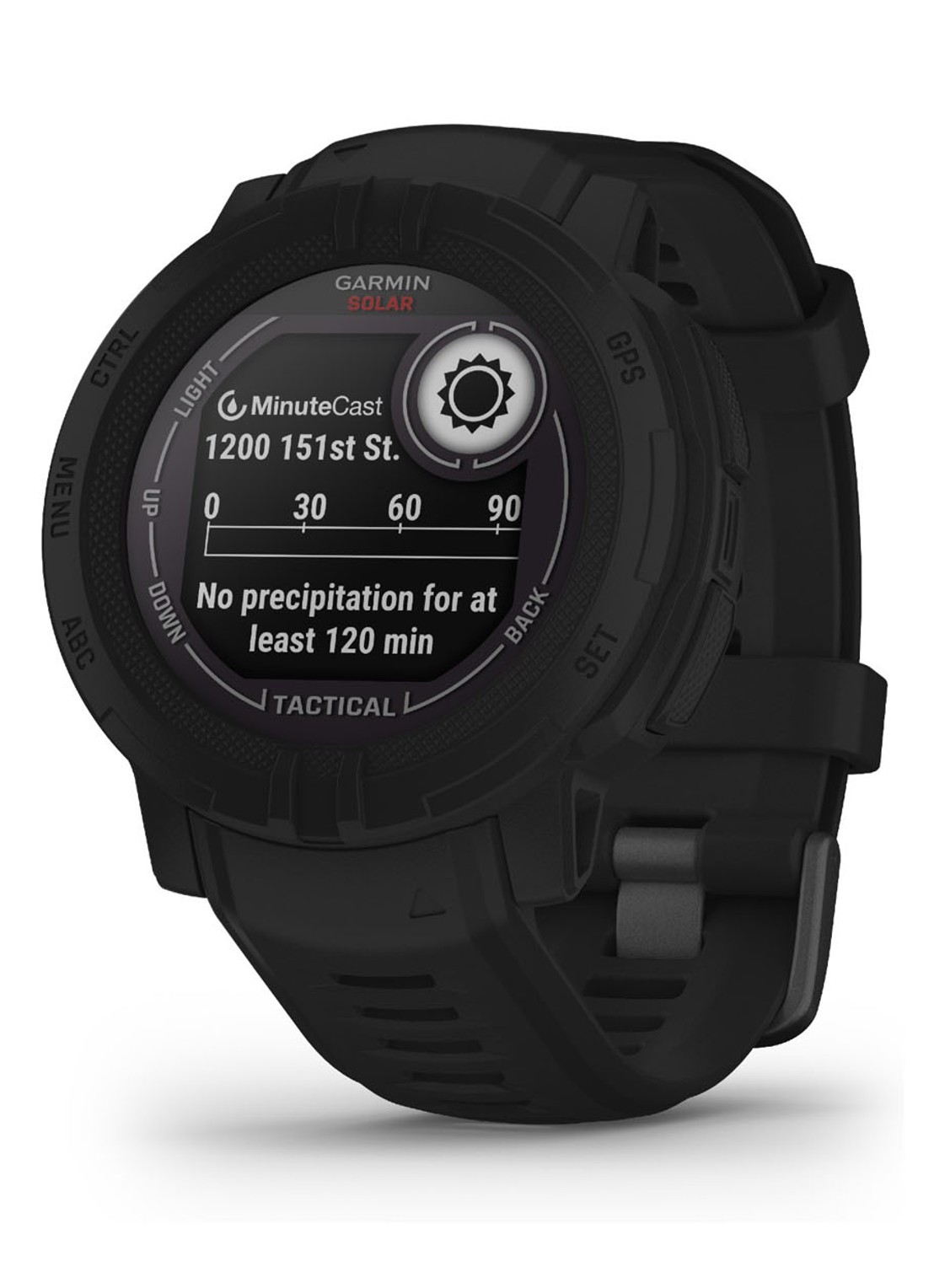 Garmin Instinct 2 Solar Tactical Edition smartwatch 45 mm - detail zwart