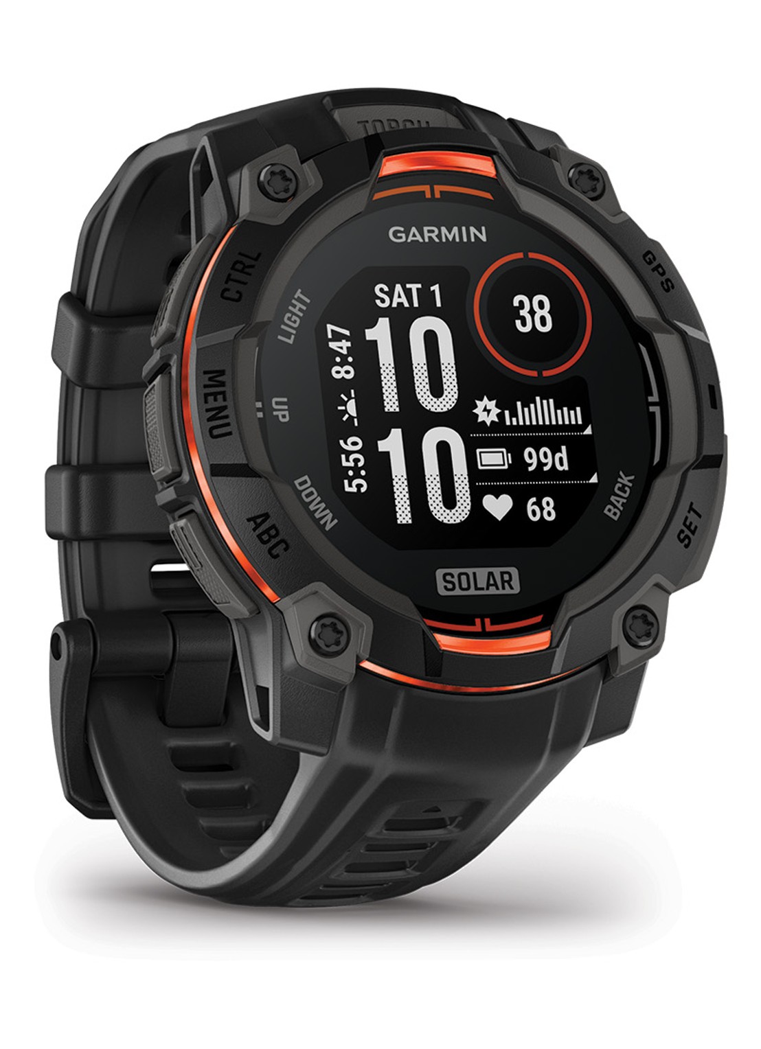 Garmin Instinct 3 smartwatch 45 mm  - detail 2 zwart