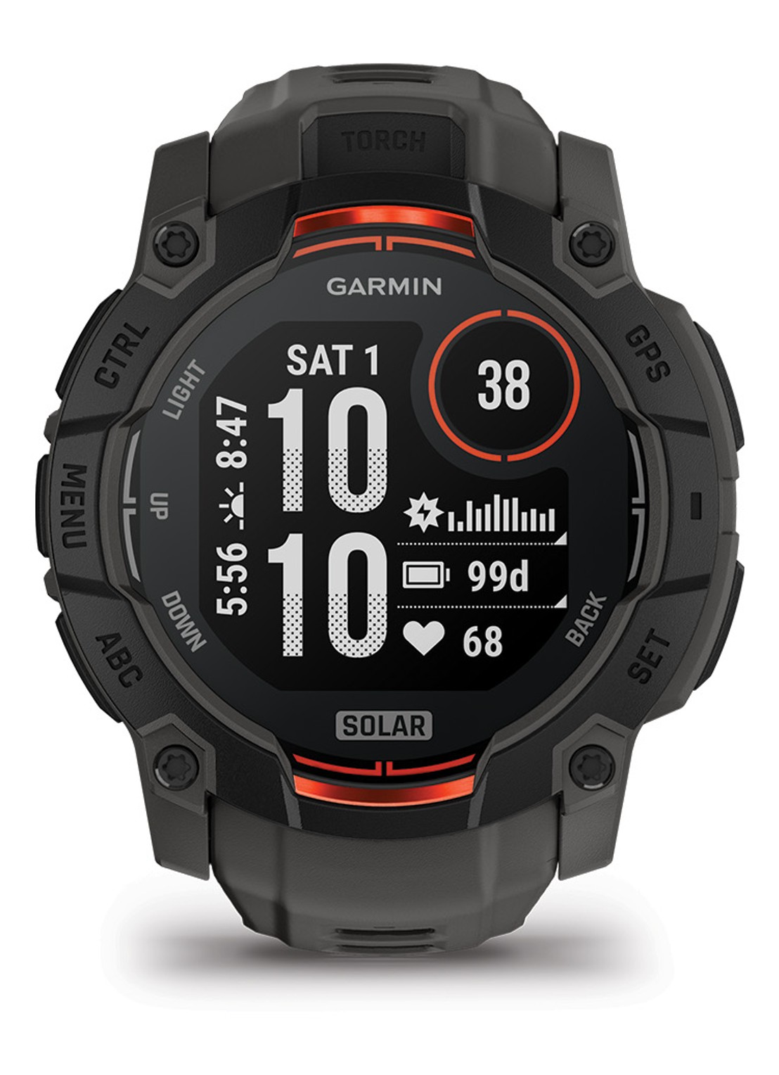Garmin Instinct 3 smartwatch 50 mm - voorkant zwart