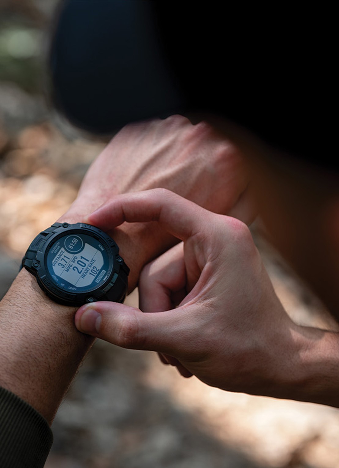 Garmin Instinct 3 Tactical Solar smartwatch 45 mm - voorkant 2 zwart