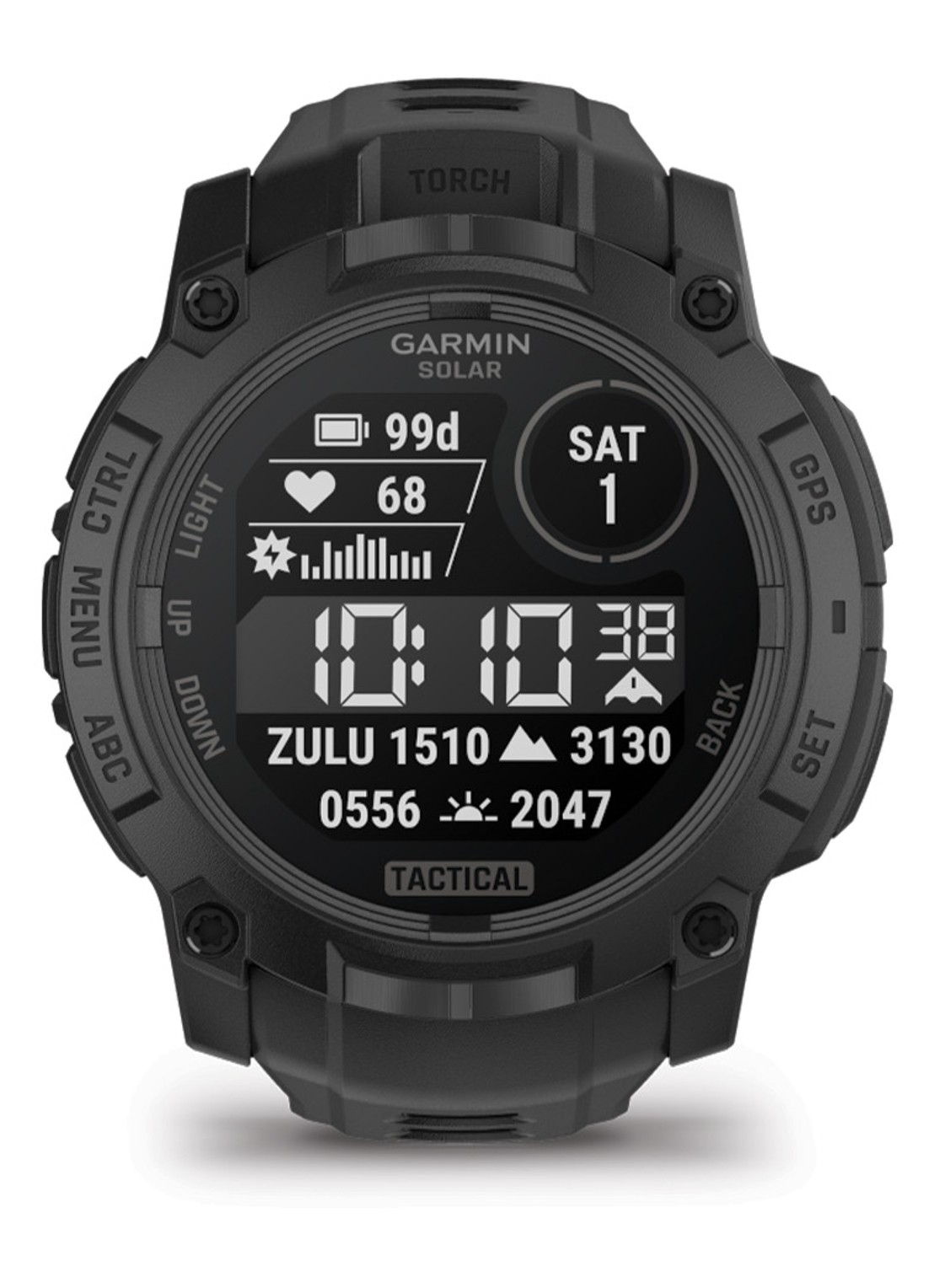Garmin Instinct 3 Tactical Solar smartwatch 50 mm - voorkant 6 zwart