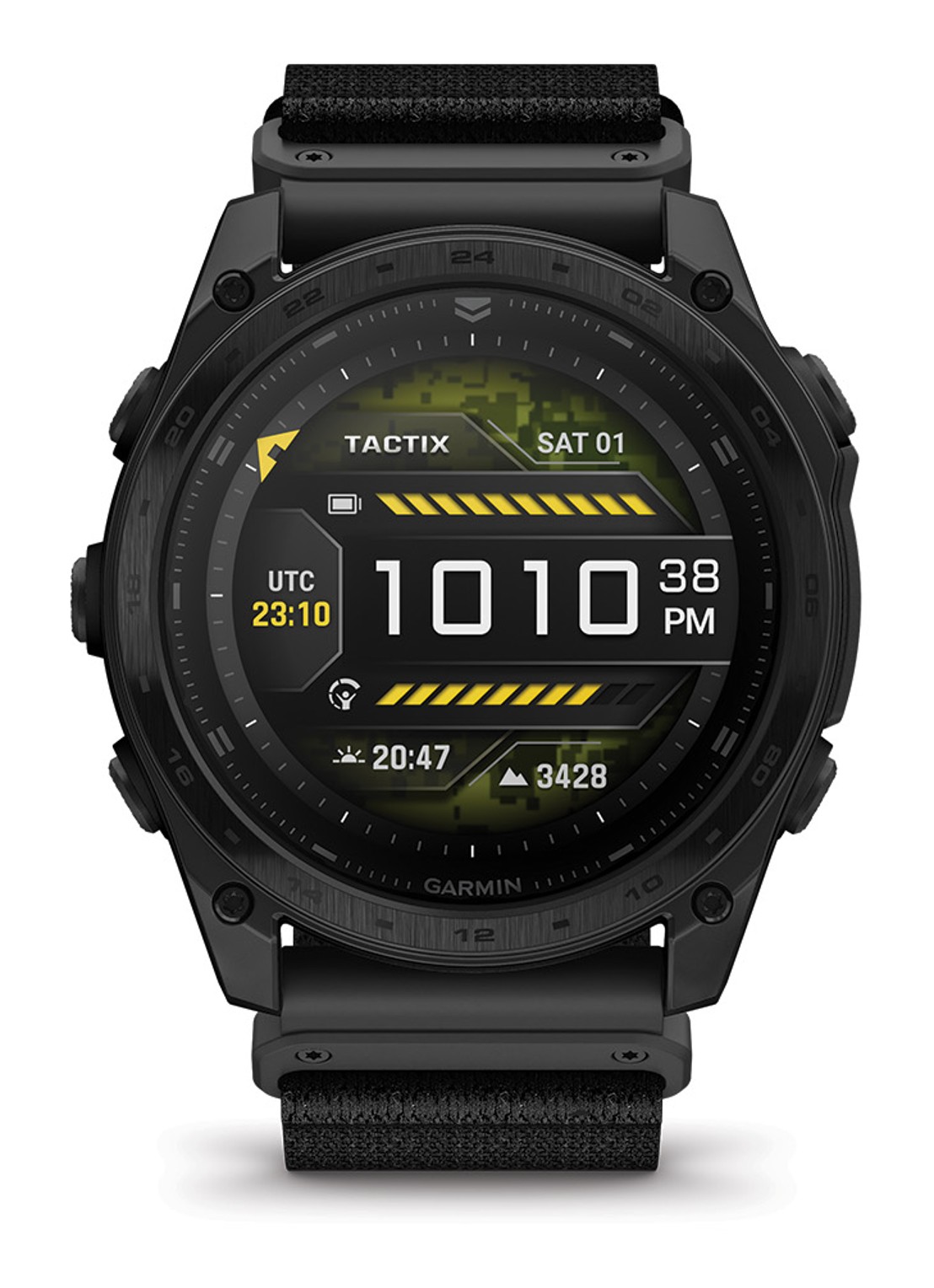 Garmin tactix 8 smartwatch 51 mm, AMOLED - voorkant zwart