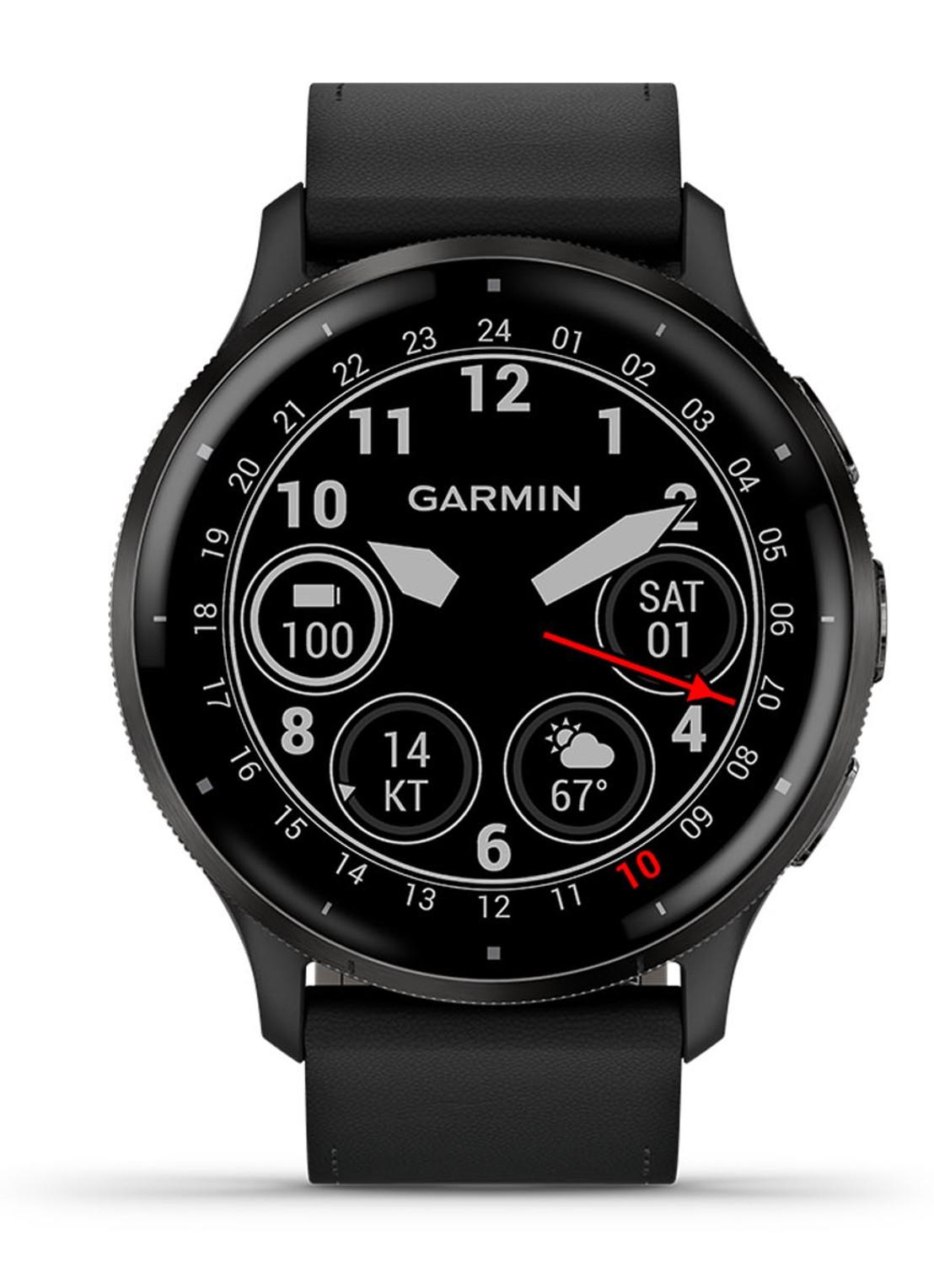 Garmin Venu 3 smartwatch 45 mm - voorkant zwart