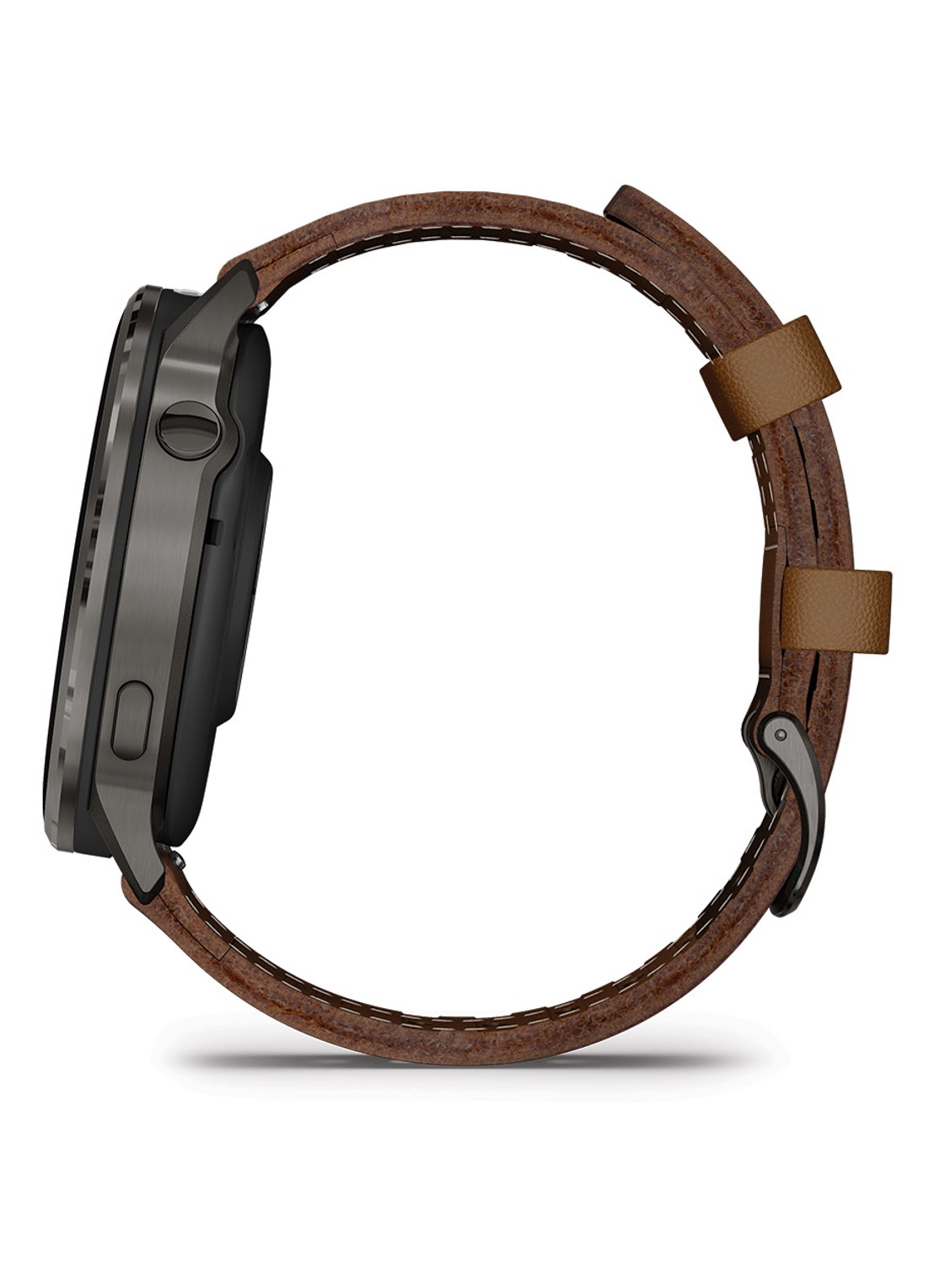 Garmin Venu 4 smartwatch 45 mm, met siliconen en lederen band - detail 4 bruin
