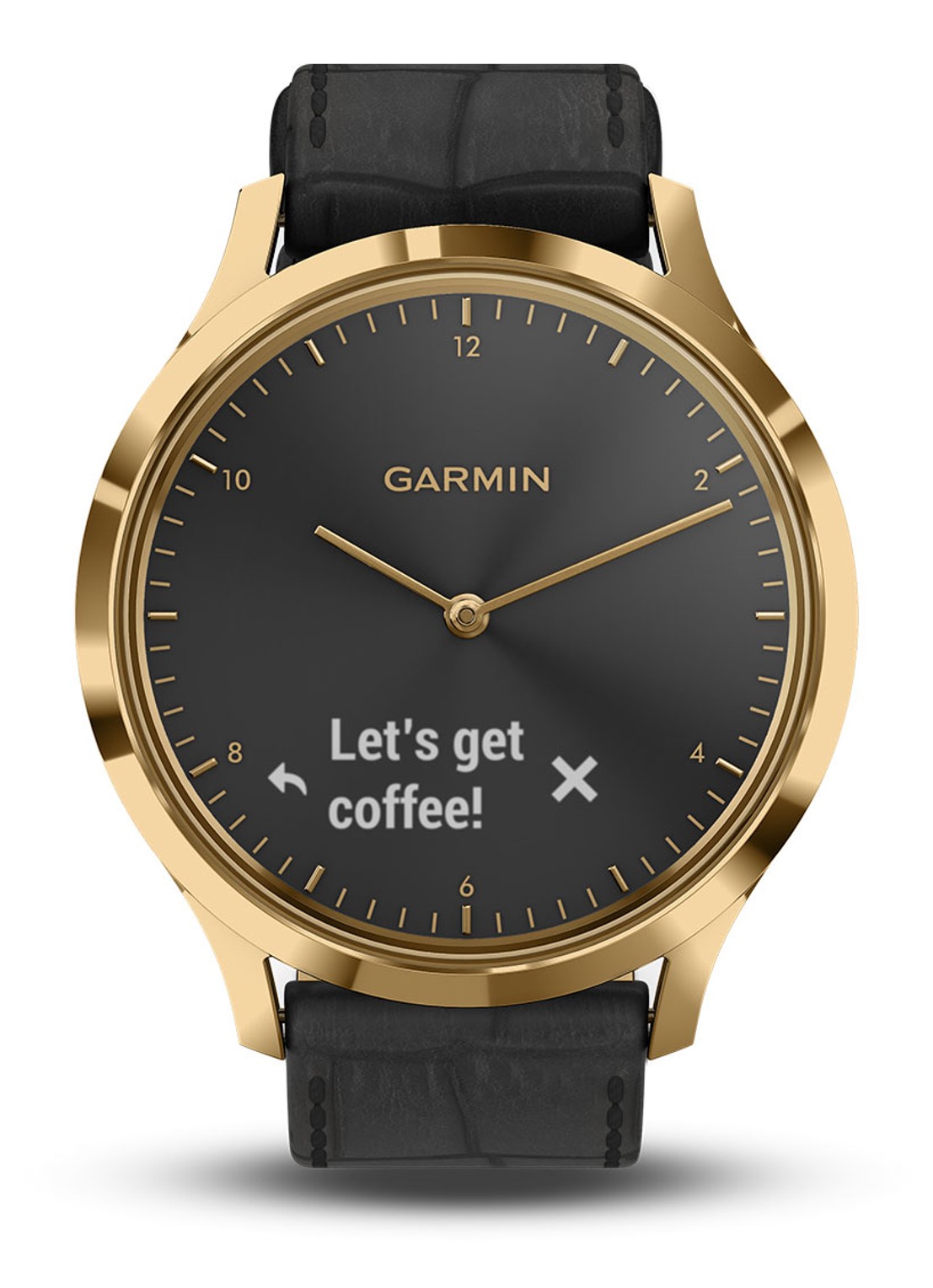 Garmin Vivomove HR Premium horloge 010-01850-AC - voorkant 5 zwart