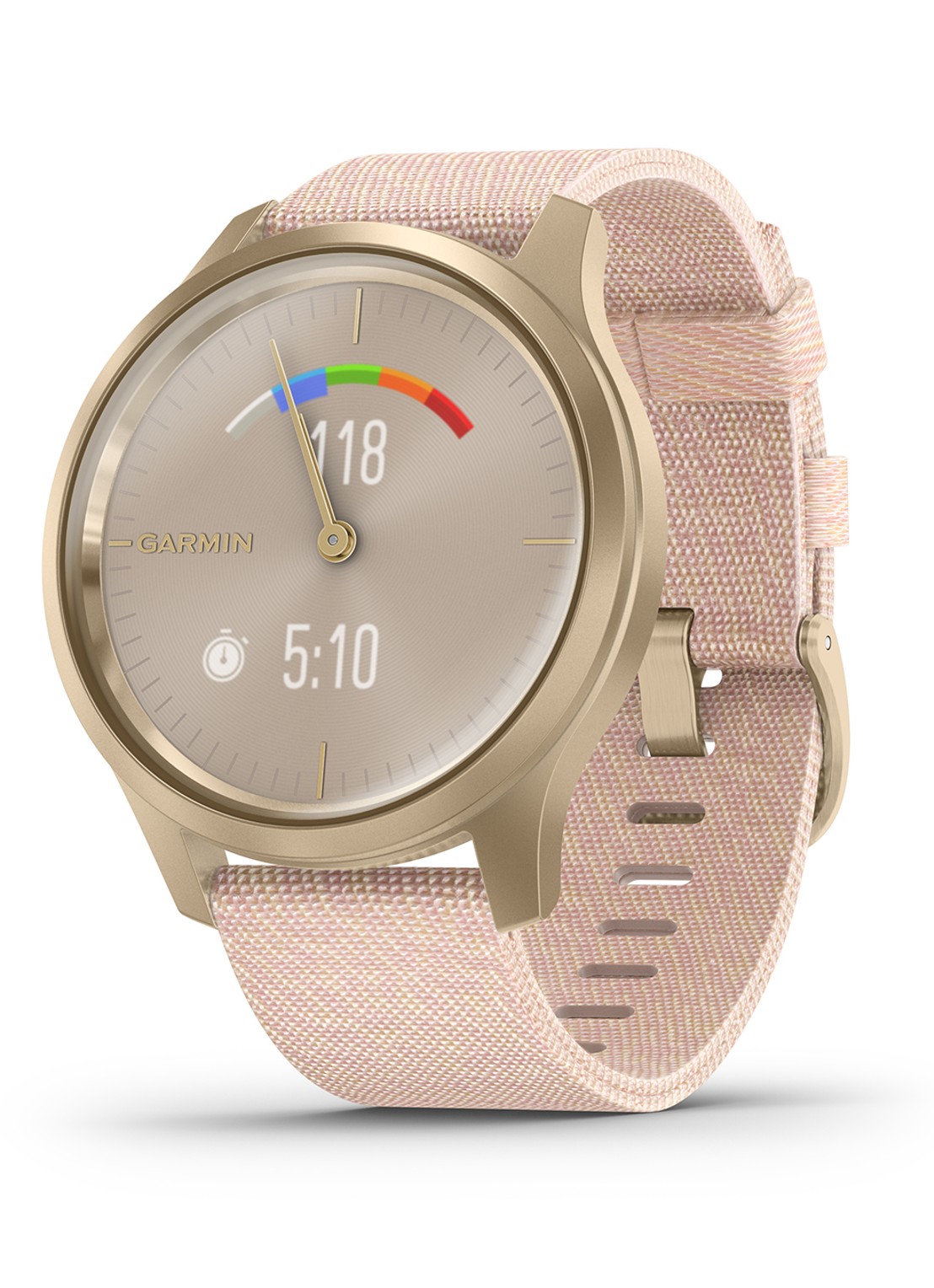 Garmin Vivomove Style hybride smartwatch 42 mm - detail 3 lichtroze