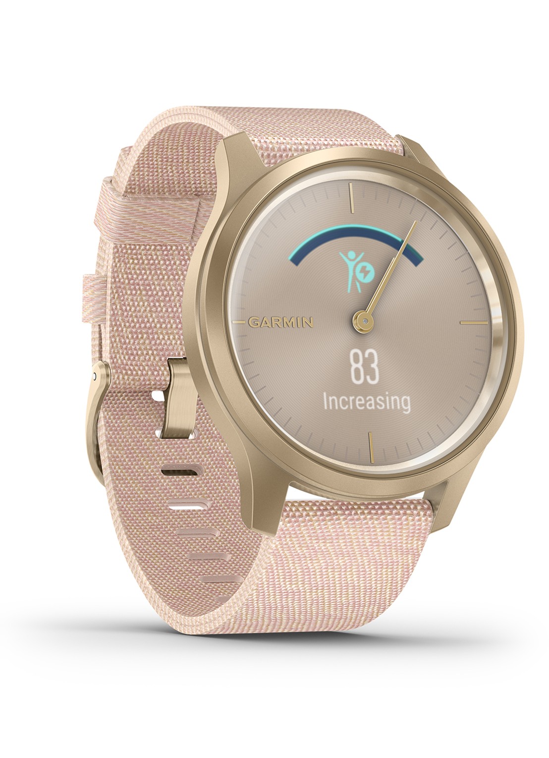 Garmin Vivomove Style hybride smartwatch 42 mm - detail 4 lichtroze