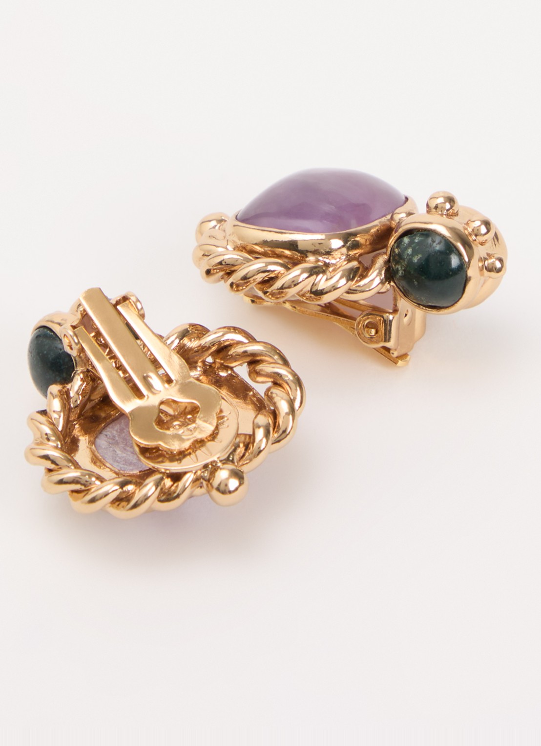 Gas Bijoux Amarante oorclips verguld - detail 3 paars