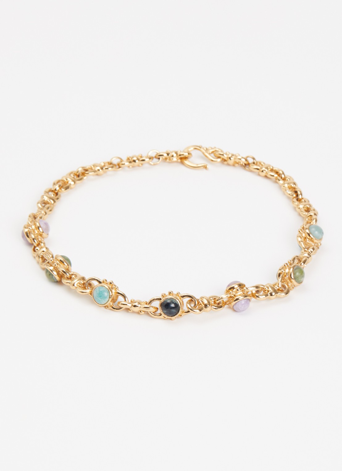 Gas Bijoux Amarante schakelketting verguld - detail multicolor