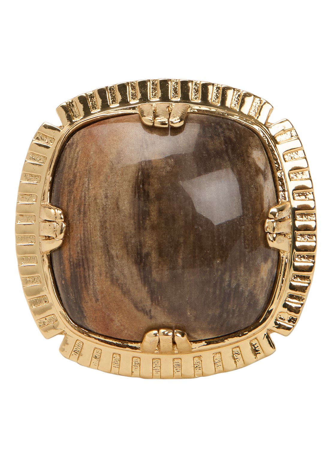 Gas Bijoux Arty ring verguld - voorkant 2 goud
