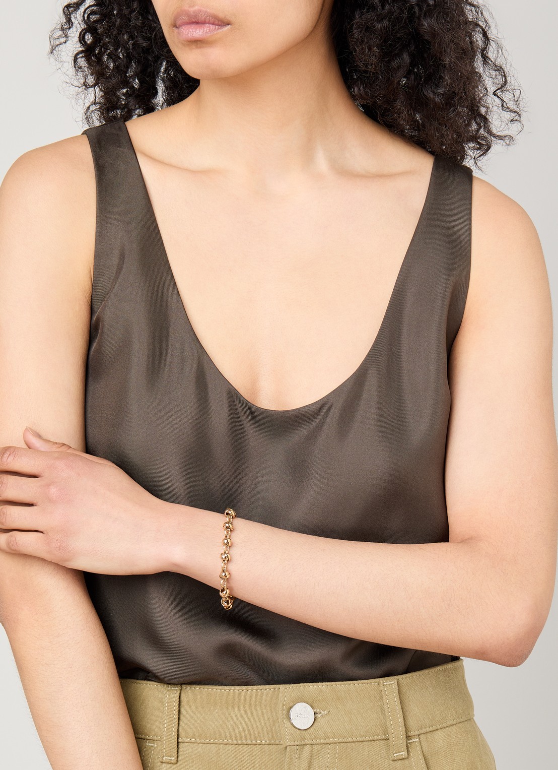 Gas Bijoux Batik schakelarmband verguld - voorkant 4 goud