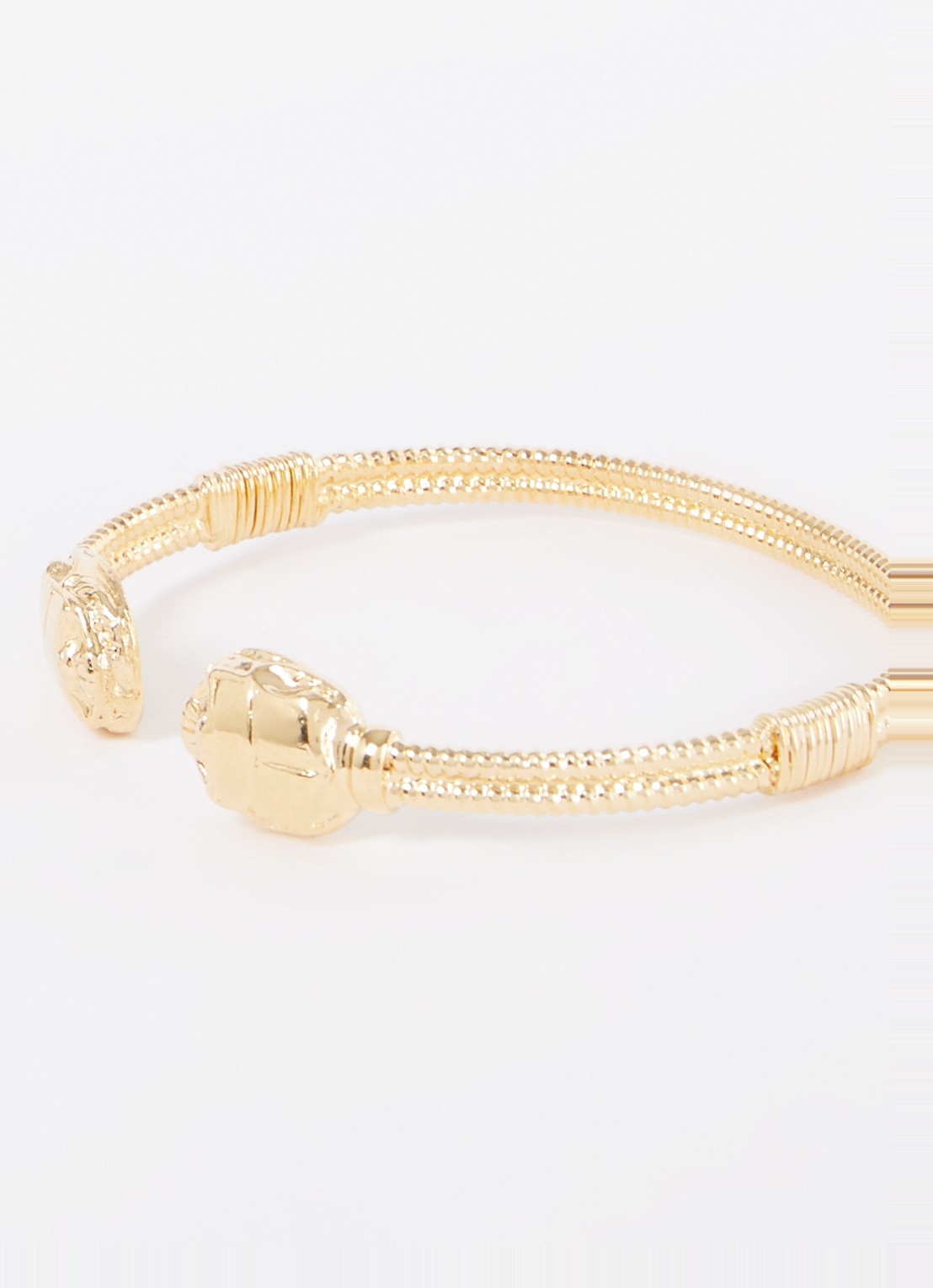 Gas Bijoux Duality Large Scaramouche bangle verguld - detail goud