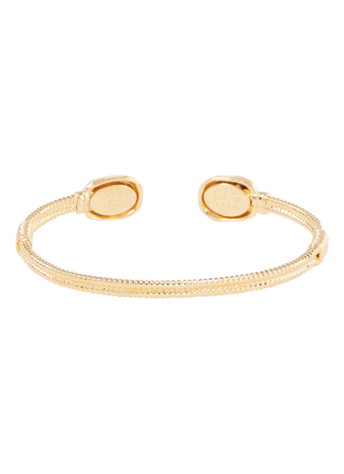 Gas Bijoux Duality Large Scaramouche bangle verguld - voorkant 2 goud