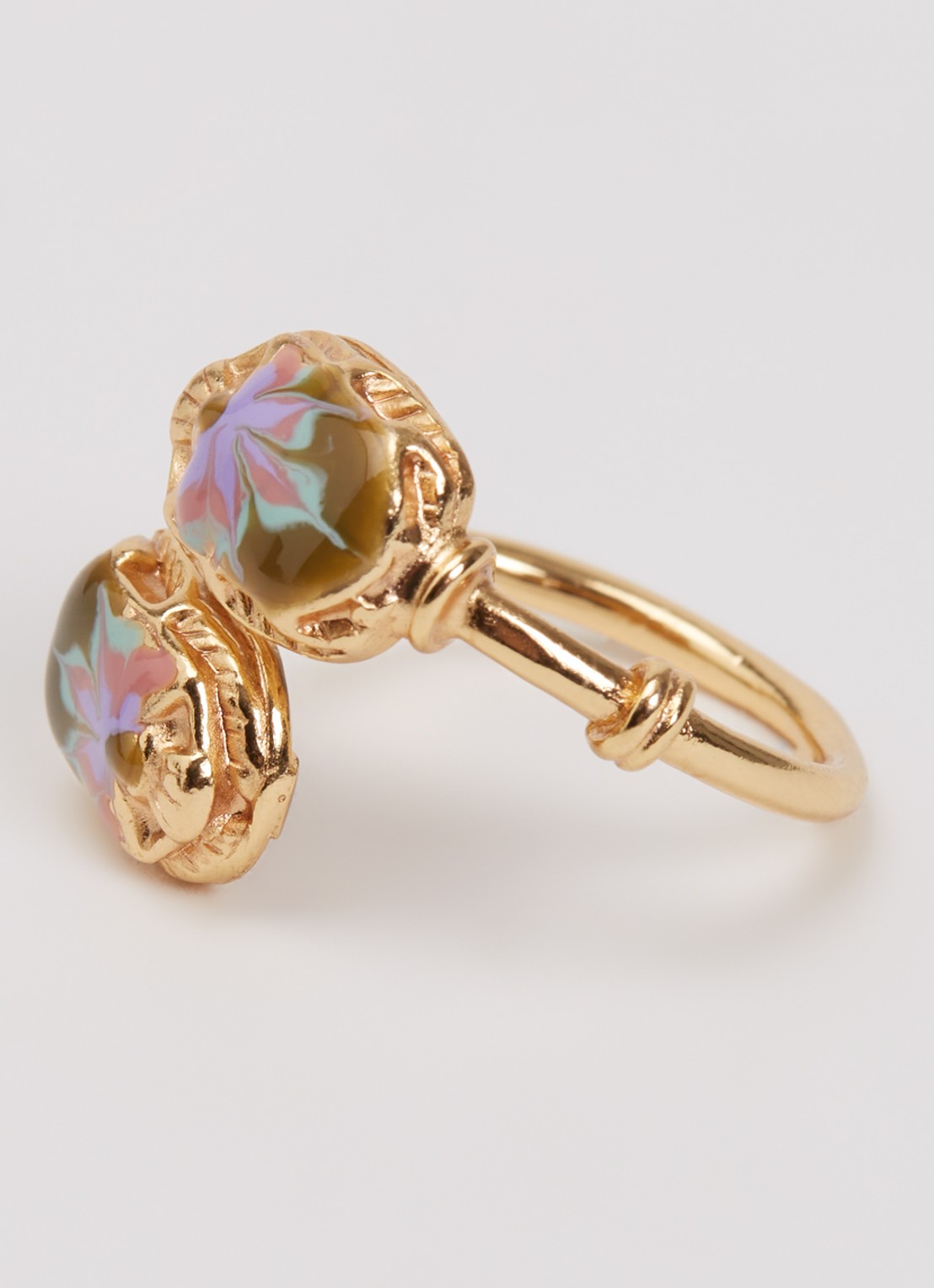 Gas Bijoux Duality Scaramouche ring verguld - detail goud