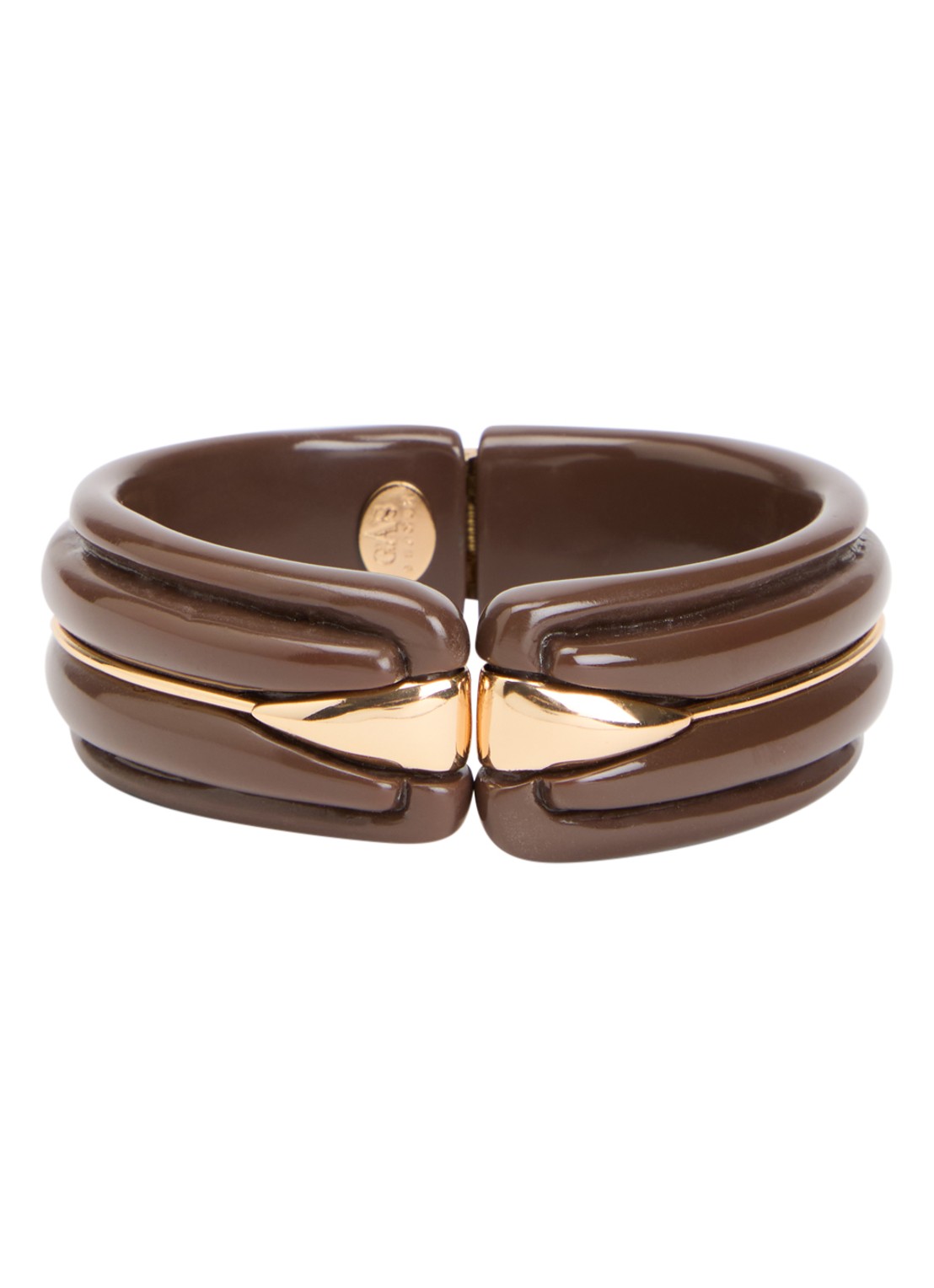 Gas Bijoux Écume bangle verguld - voorkant 2 bruin