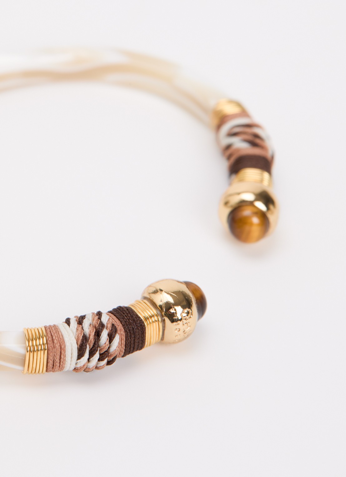 Gas Bijoux Sari bangle verguld - detail 3 creme
