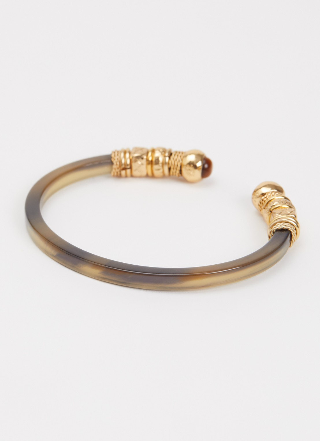 Gas Bijoux Sari bangle verguld - detail 3 lichtbruin
