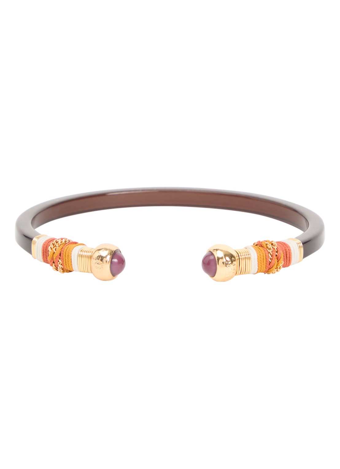 Gas Bijoux Sari bangle verguld - voorkant 2 bruin