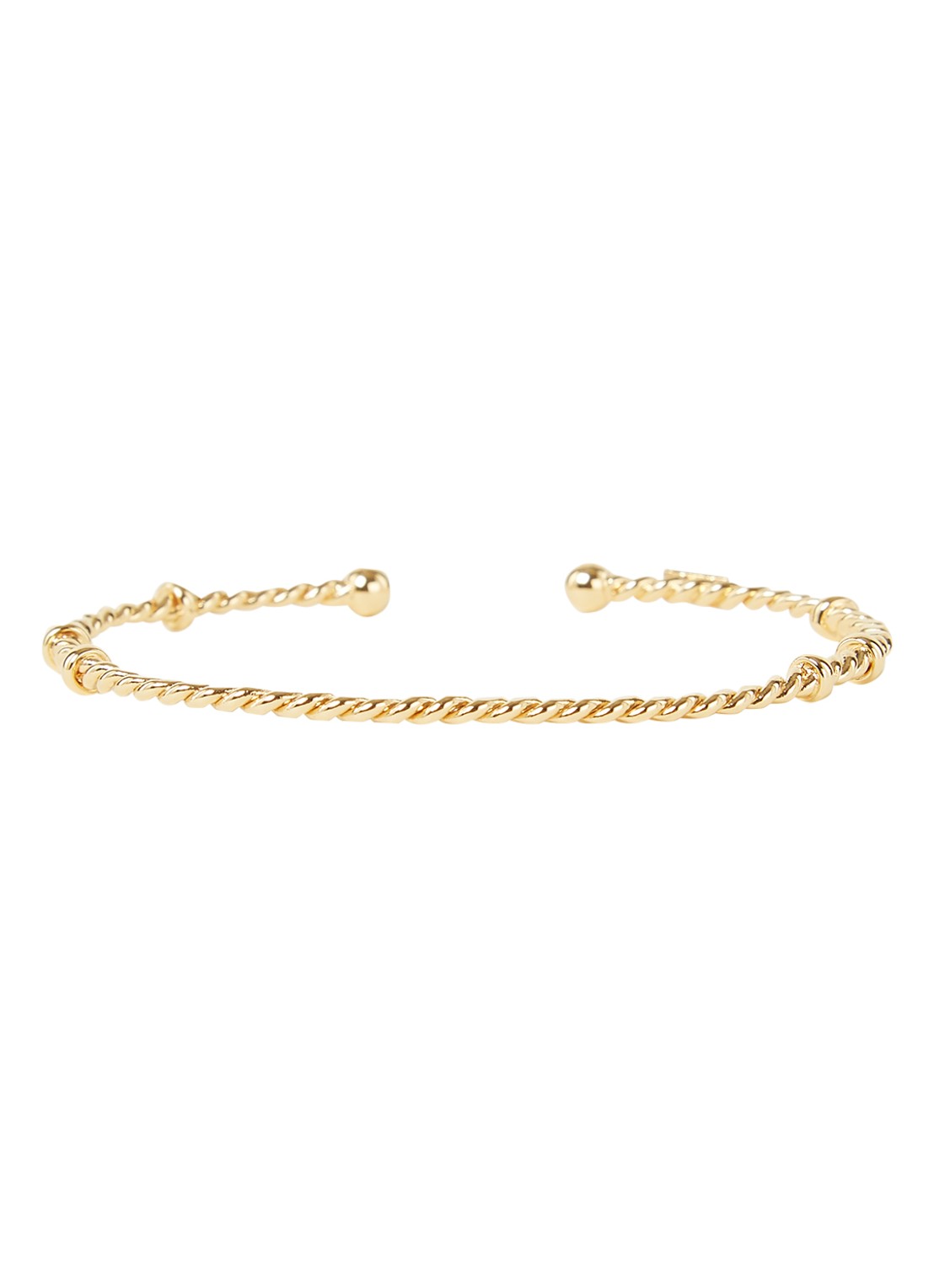 Gas Bijoux Torsade bangle verguld - voorkant goud