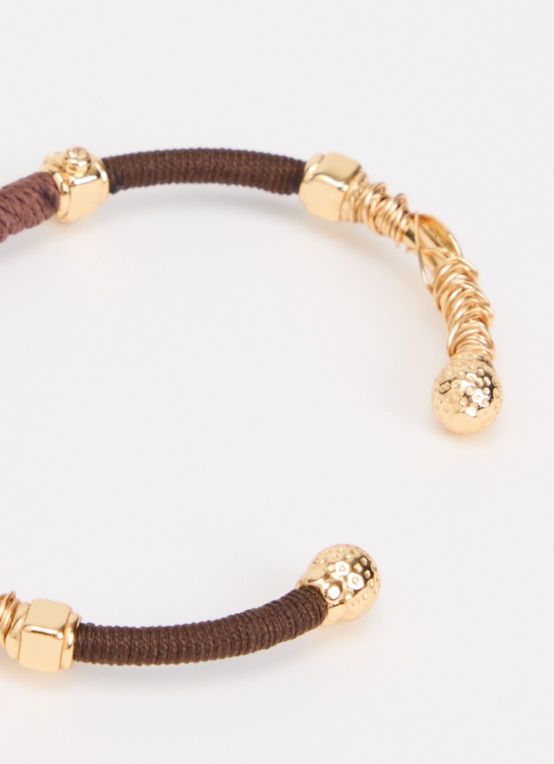 Gas Bijoux Zanzifull bangle verguld - detail bruin