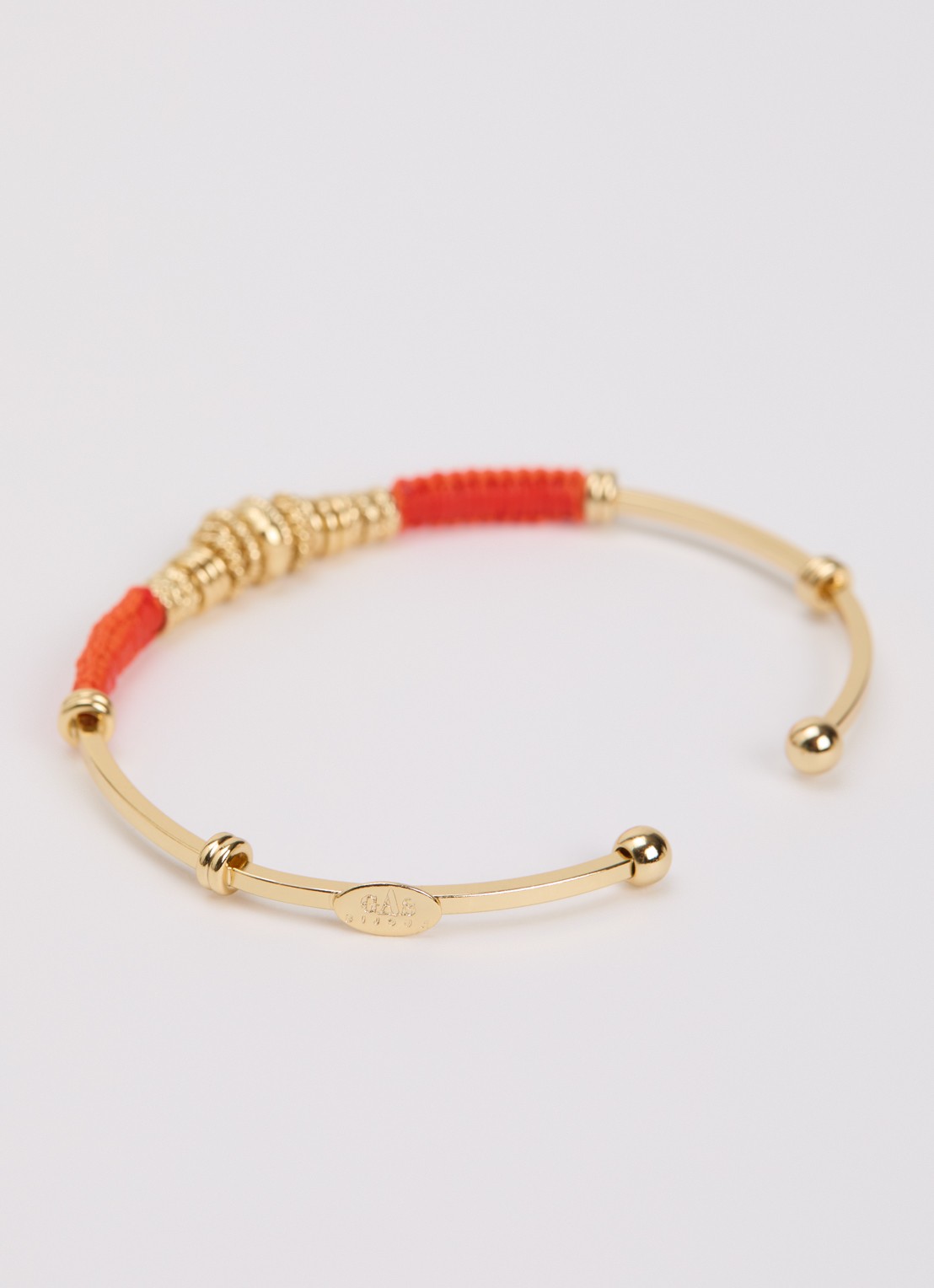 Gas Bijoux Zizanie bangle verguld - detail 3 oranje