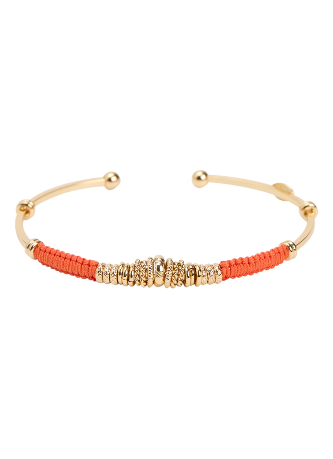 Gas Bijoux Zizanie bangle verguld - voorkant oranje
