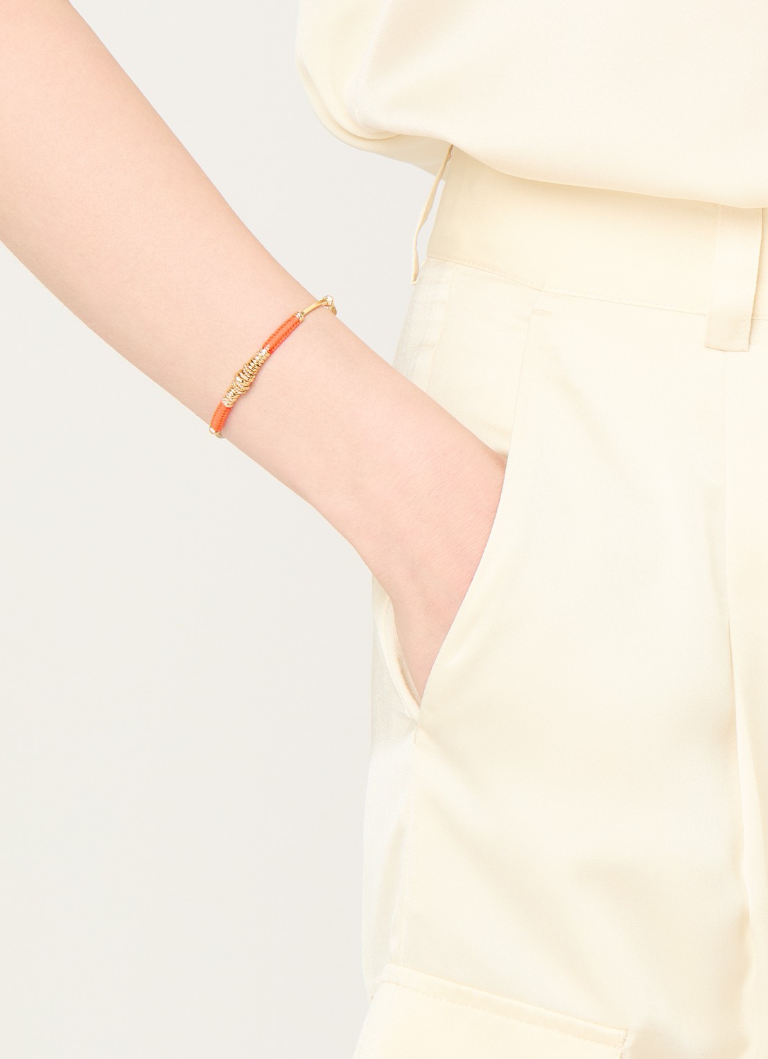 Gas Bijoux Zizanie bangle verguld - voorkant 2 oranje