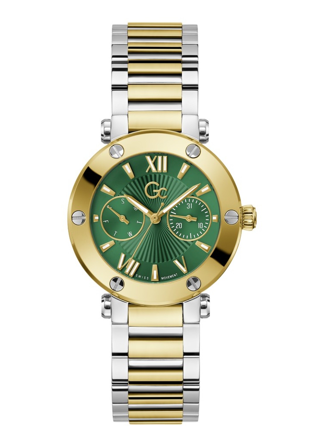 Gc Watches Aura horloge Z48003L6MF - voorkant zilver
