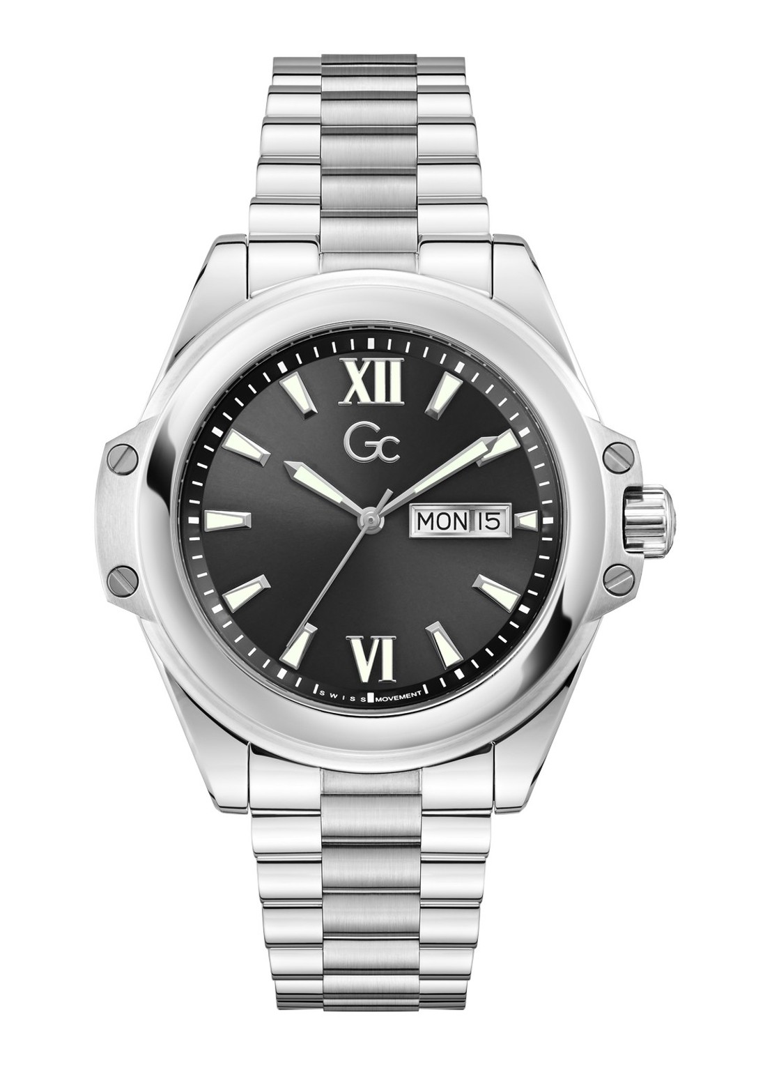 Gc Watches Bolt horloge Z60003G2 - voorkant zilver