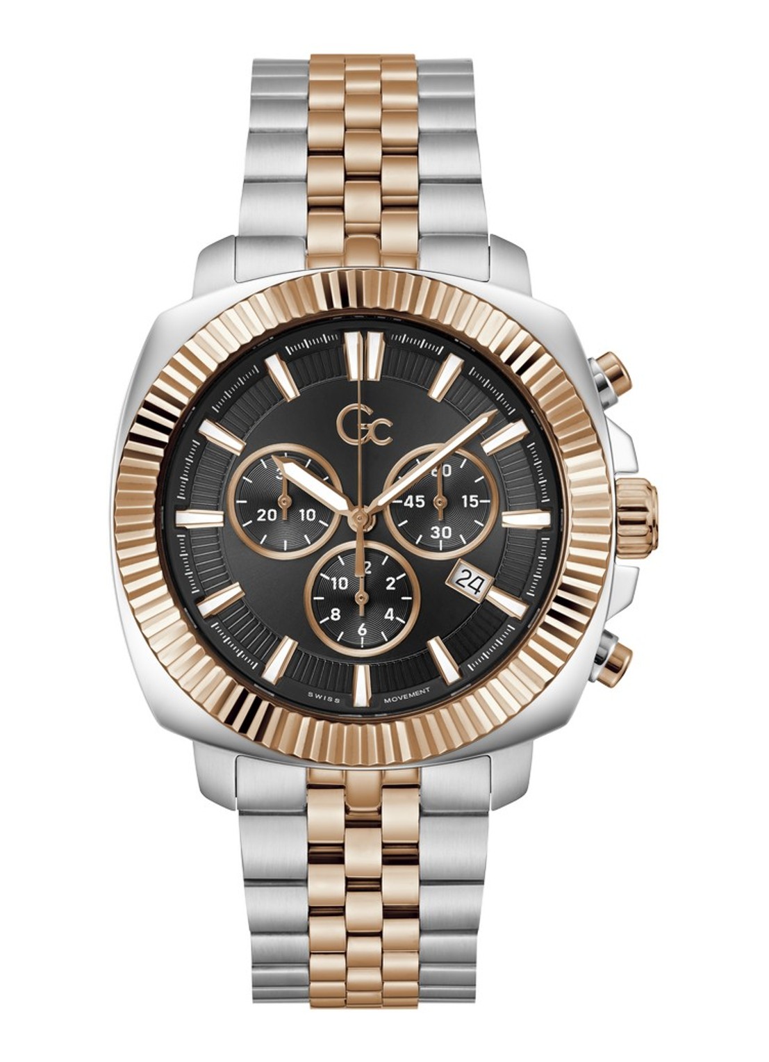 Gc Watches Flair Coussin horloge Z46001G2MF - voorkant zilver