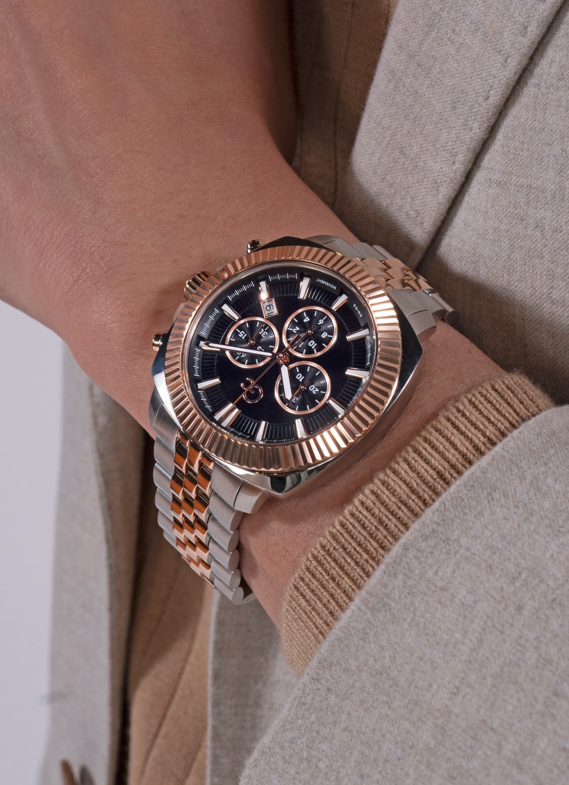 Gc Watches Flair Coussin horloge Z46001G2MF - voorkant 2 zilver