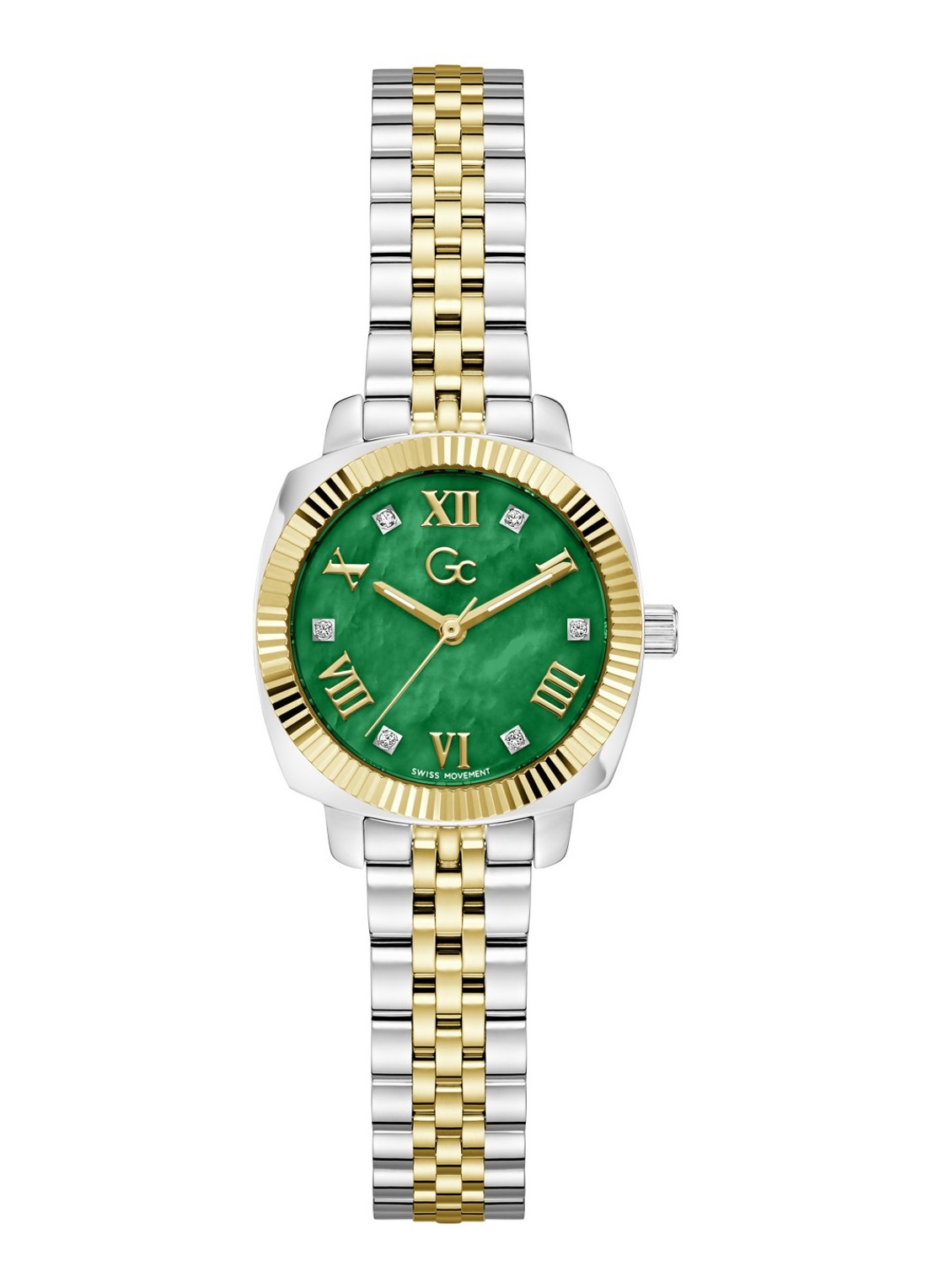 Gc Watches Flair Coussin Mini horloge Z73003L9 - voorkant zilver