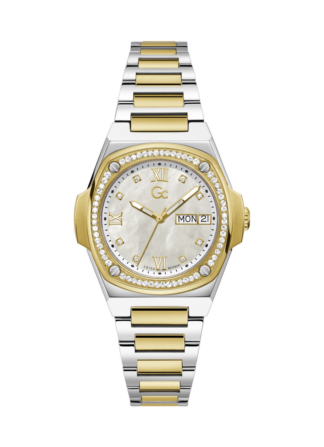Gc Watches Gc Coussin Sleek Lady horloge Y98008L1MF - voorkant zilver