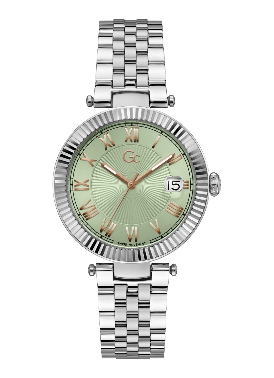 Gc Watches Gc Flair horloge Z36003L9MF - voorkant zilver
