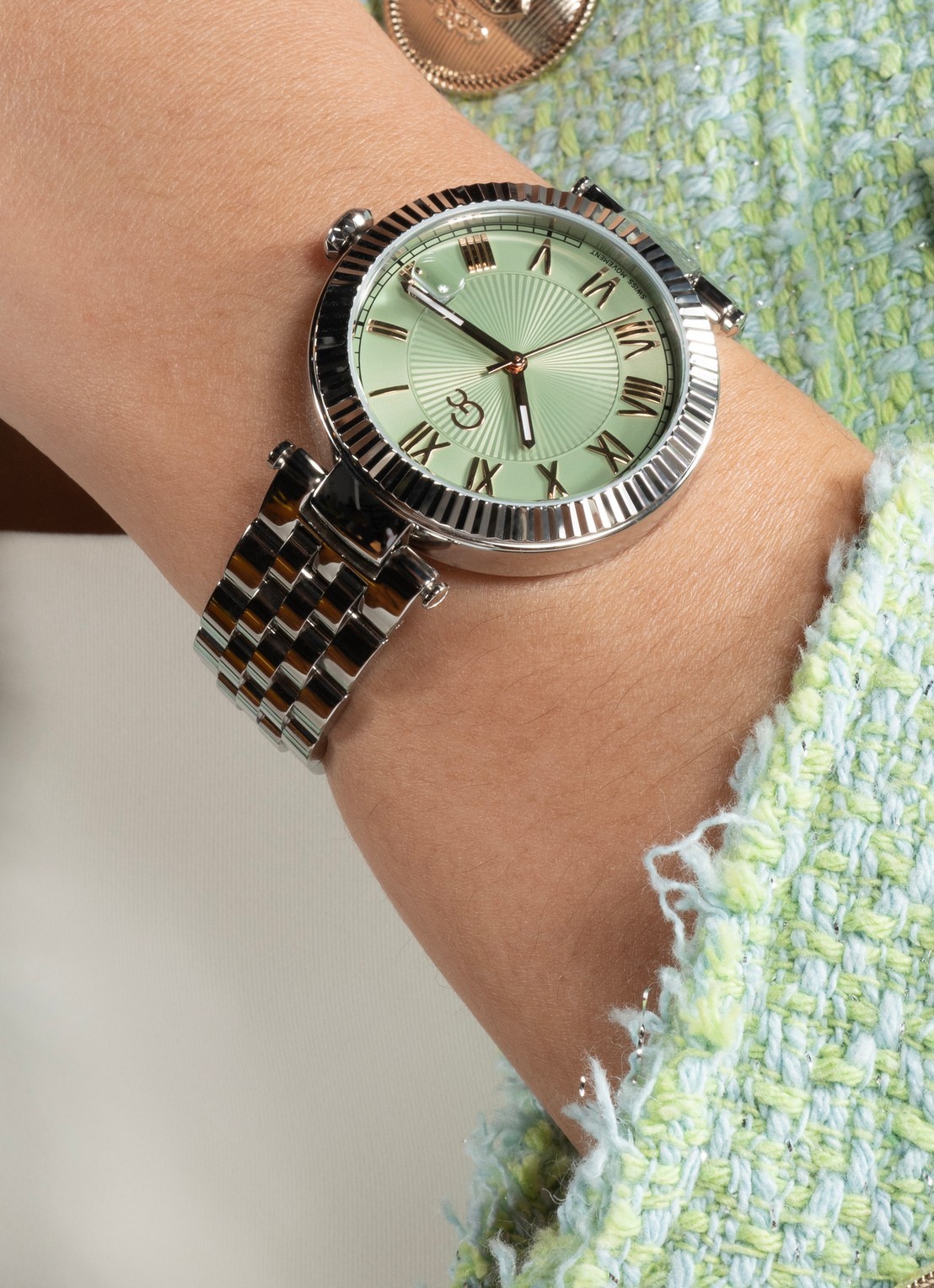 Gc Watches Gc Flair horloge Z36003L9MF - voorkant 2 zilver